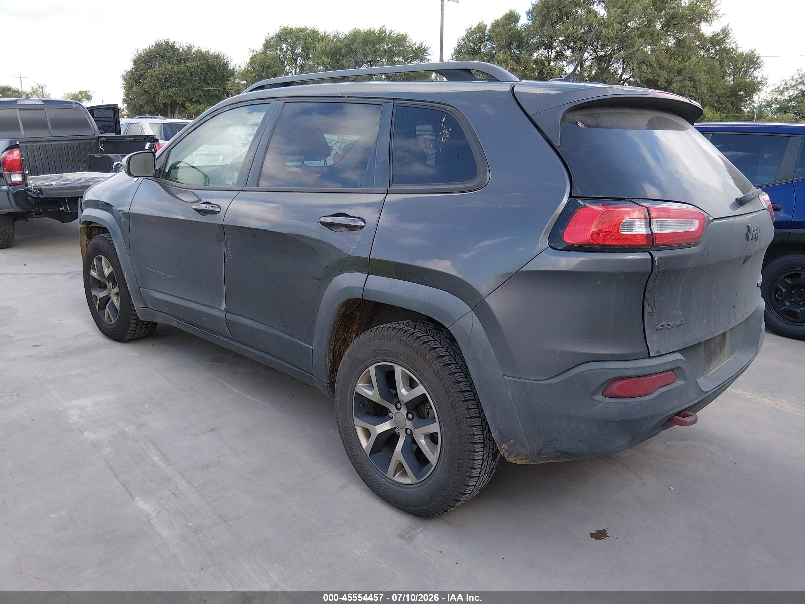 2014 Jeep Cherokee Trailhawk Gray vin: 1C4PJMBB5EW308738