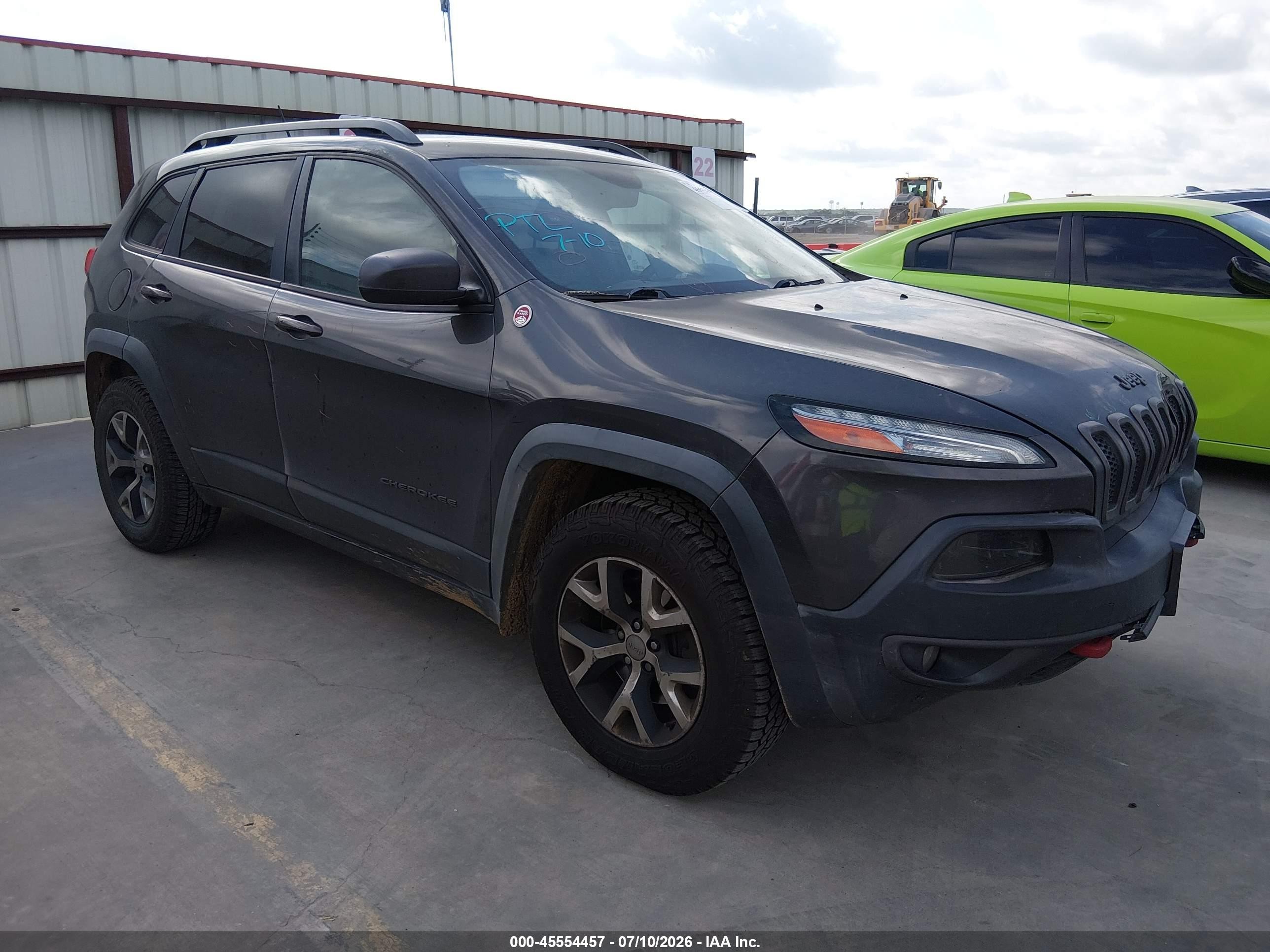 2014 Jeep Cherokee Trailhawk Gray vin: 1C4PJMBB5EW308738