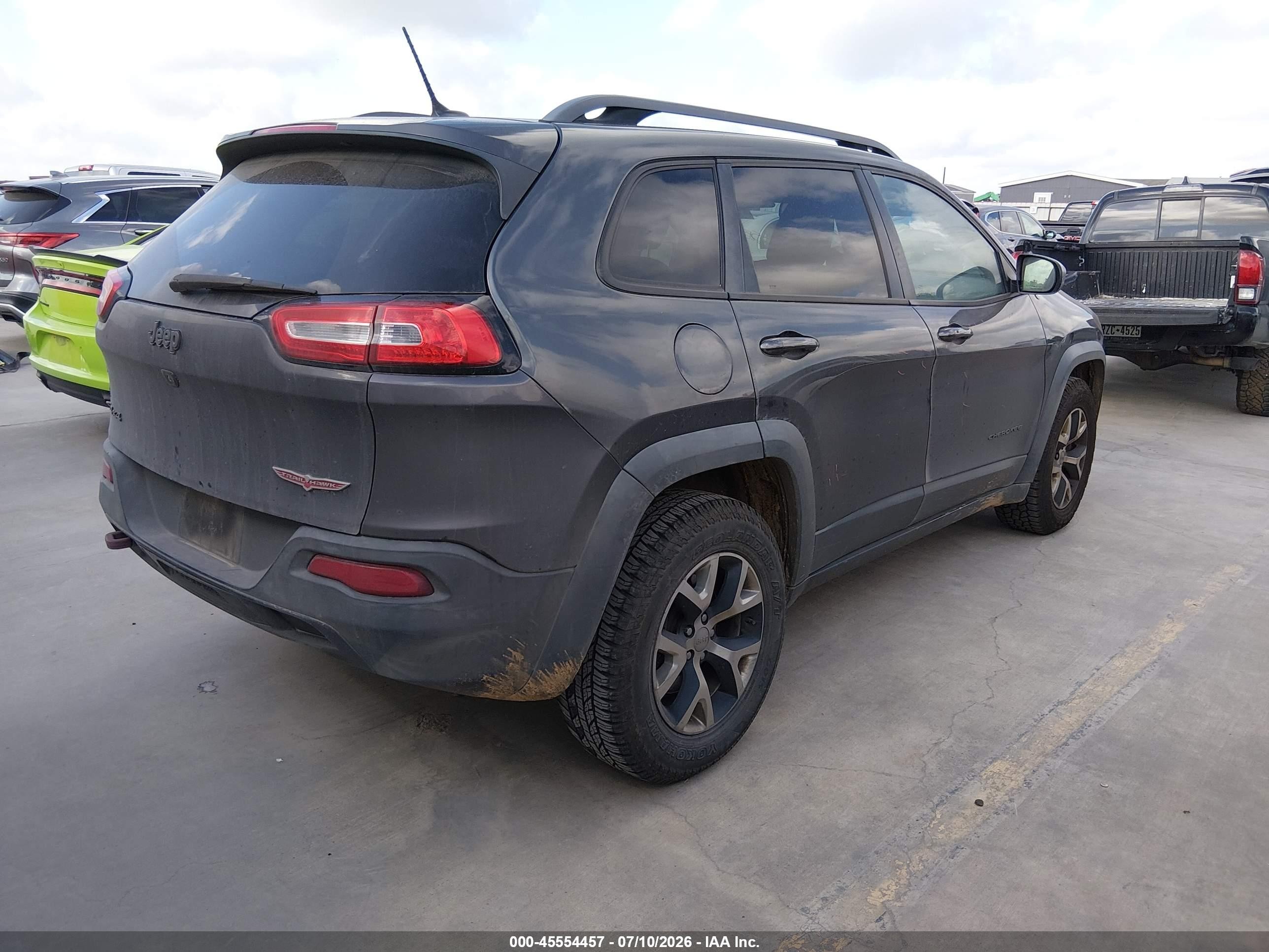 2014 Jeep Cherokee Trailhawk Gray vin: 1C4PJMBB5EW308738