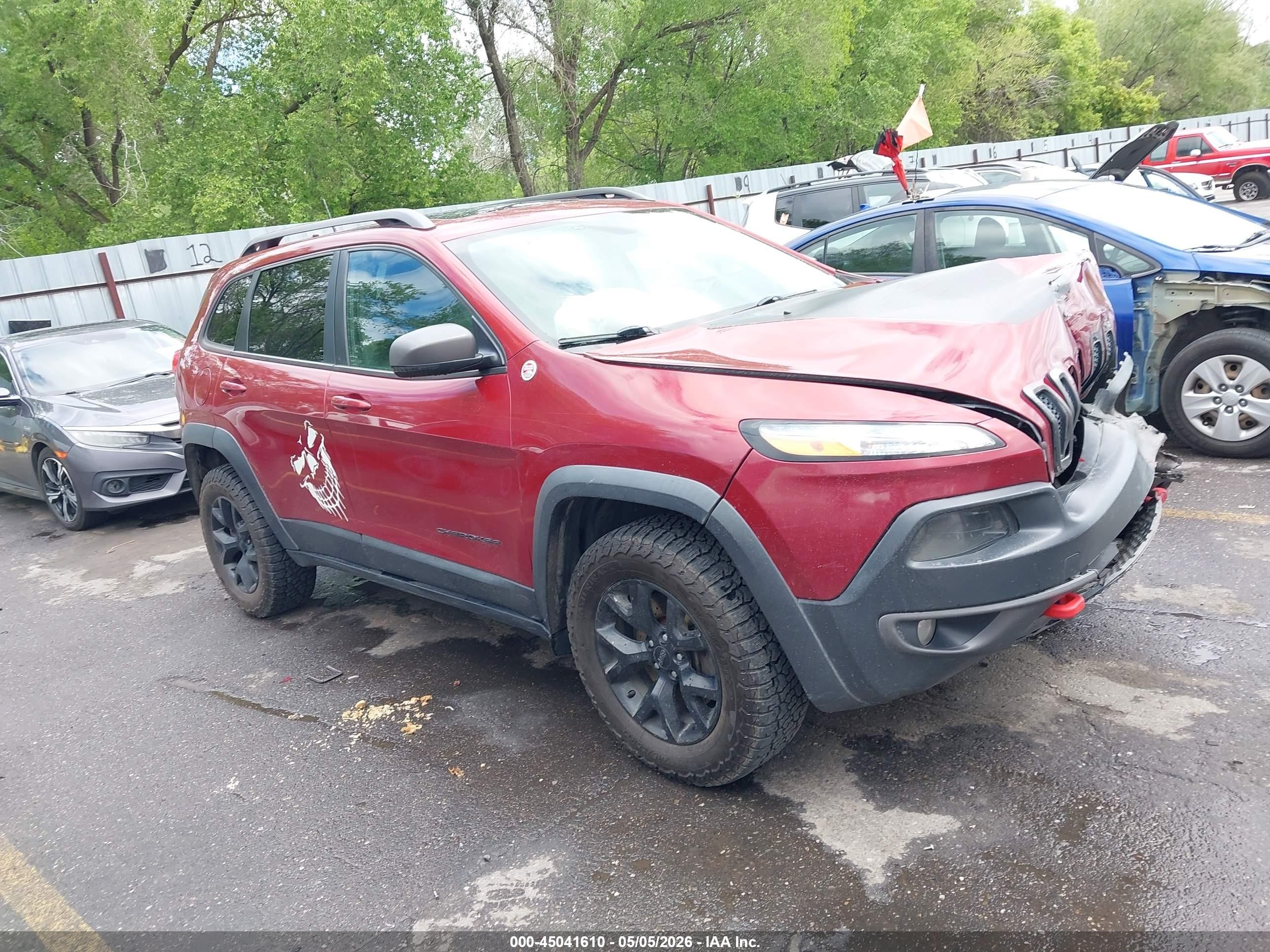 2015 Jeep Cherokee Trailhawk Красный vin: 1C4PJMBB5FW624576