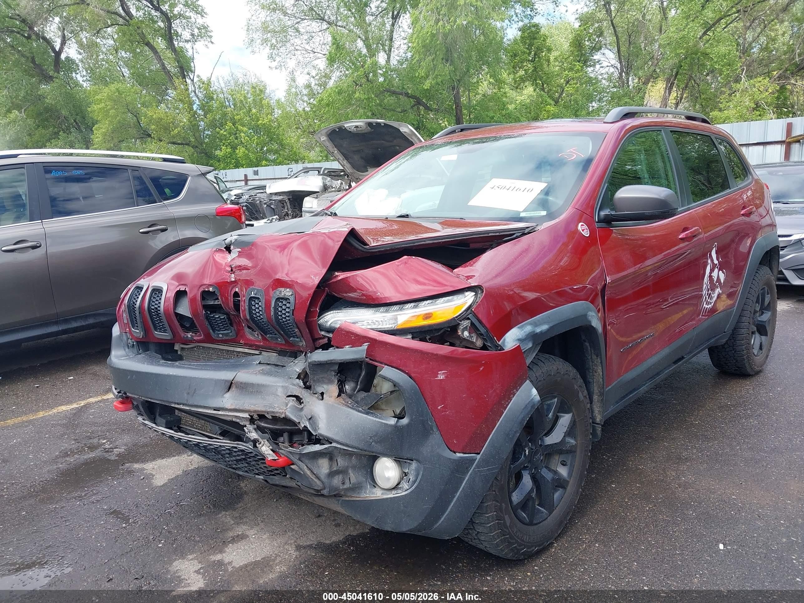 2015 Jeep Cherokee Trailhawk Красный vin: 1C4PJMBB5FW624576