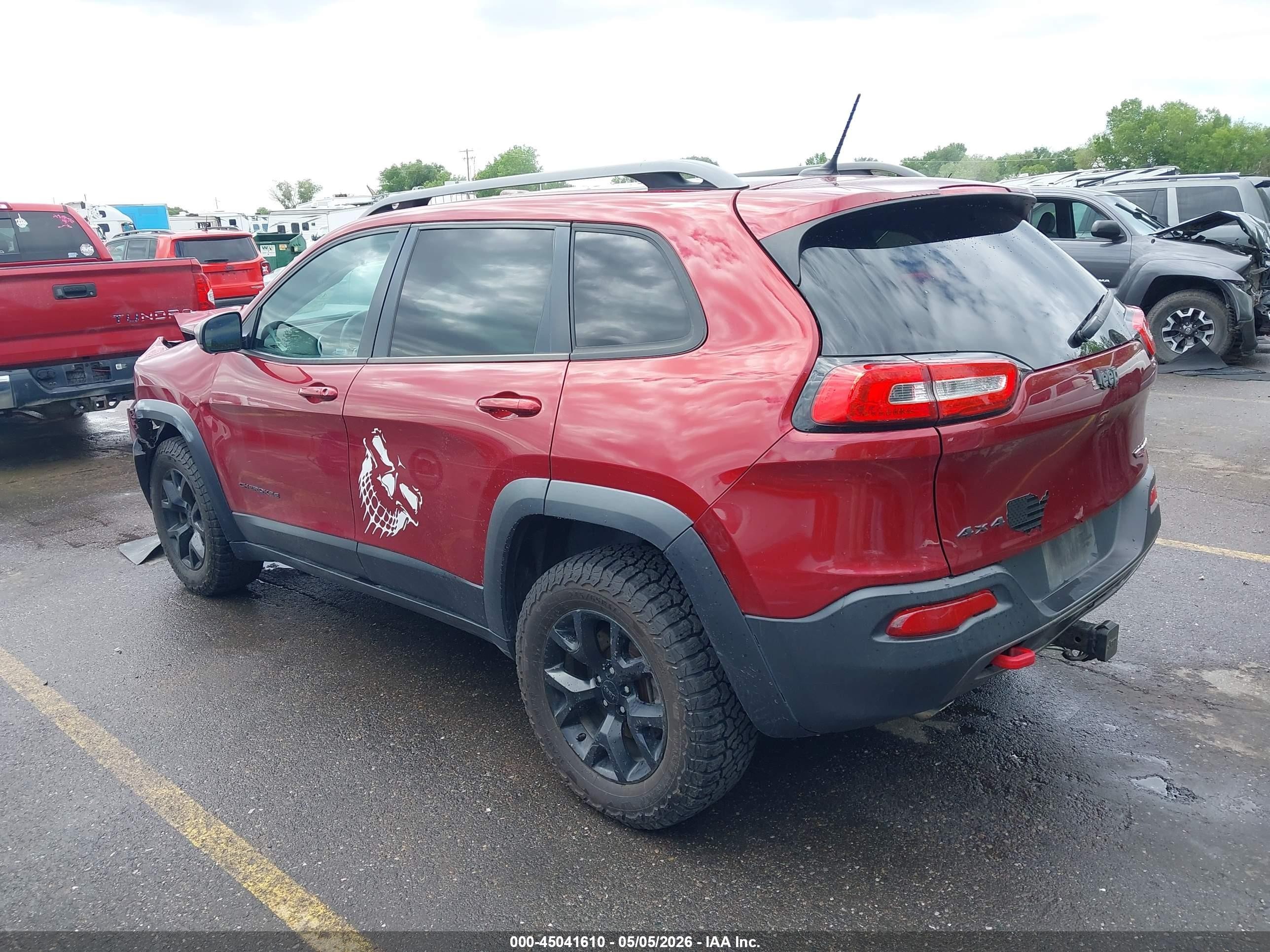 2015 Jeep Cherokee Trailhawk Красный vin: 1C4PJMBB5FW624576