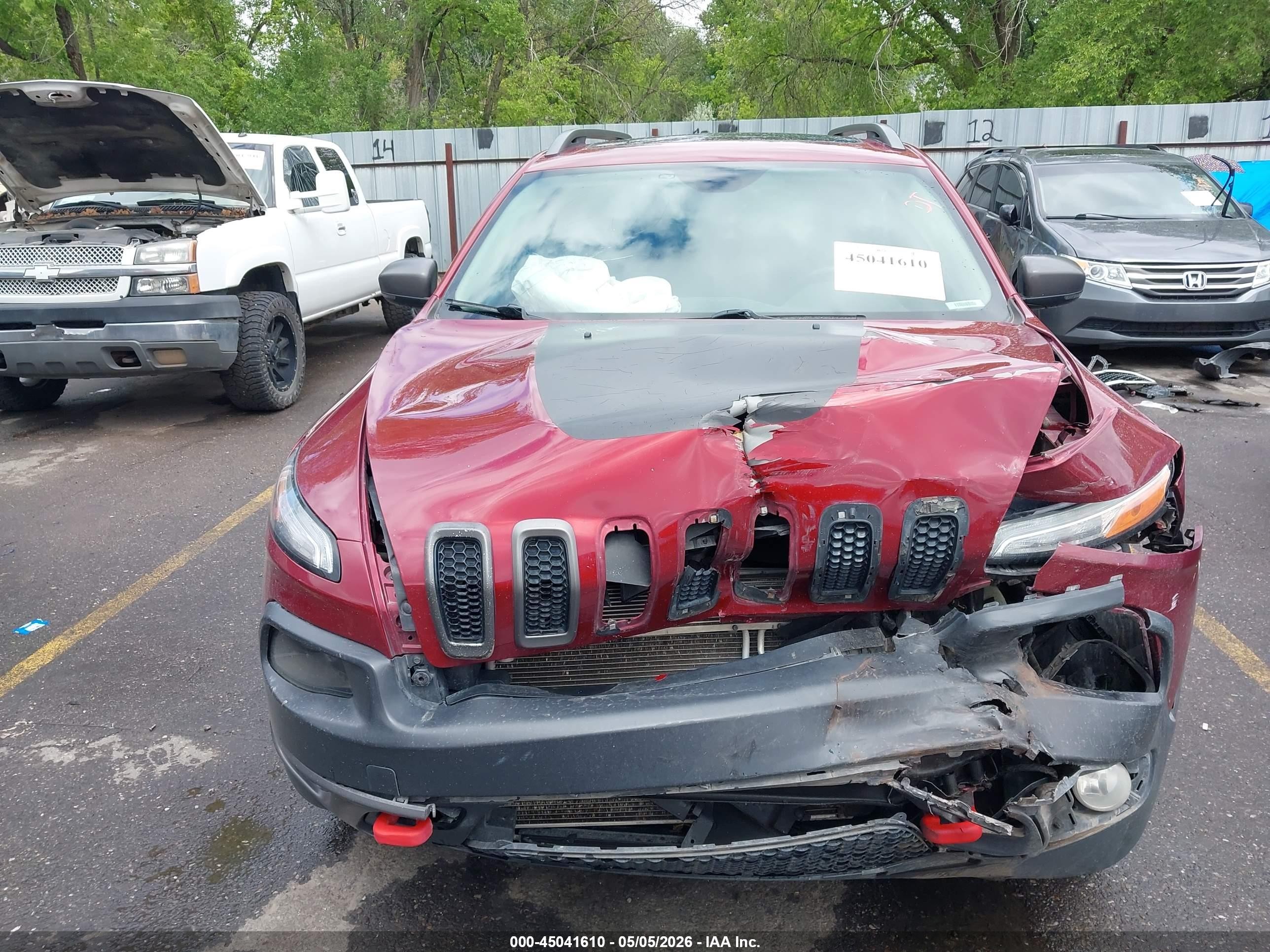 2015 Jeep Cherokee Trailhawk Красный vin: 1C4PJMBB5FW624576