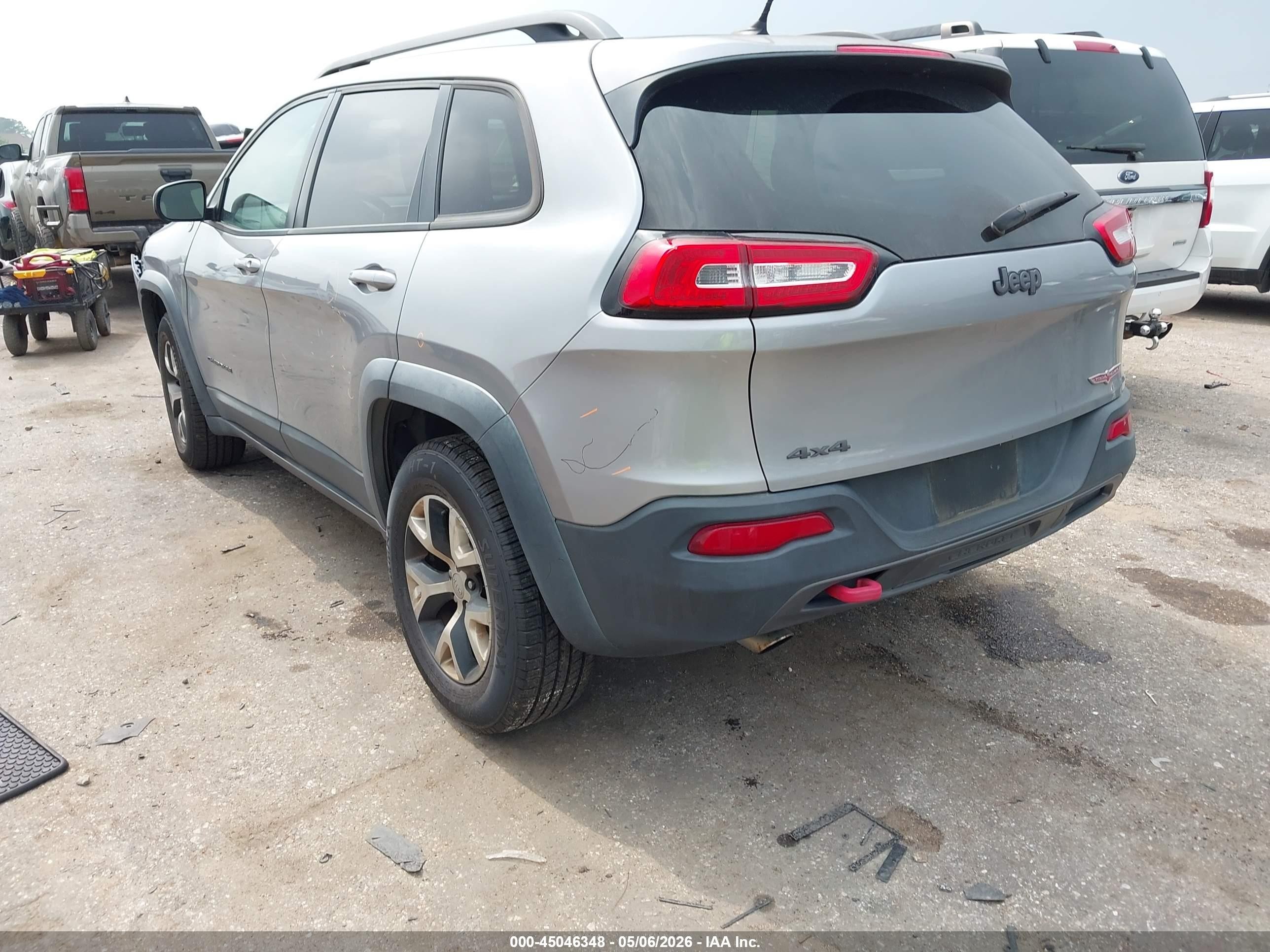 2014 Jeep Cherokee Trailhawk Gray vin: 1C4PJMBB6EW157280