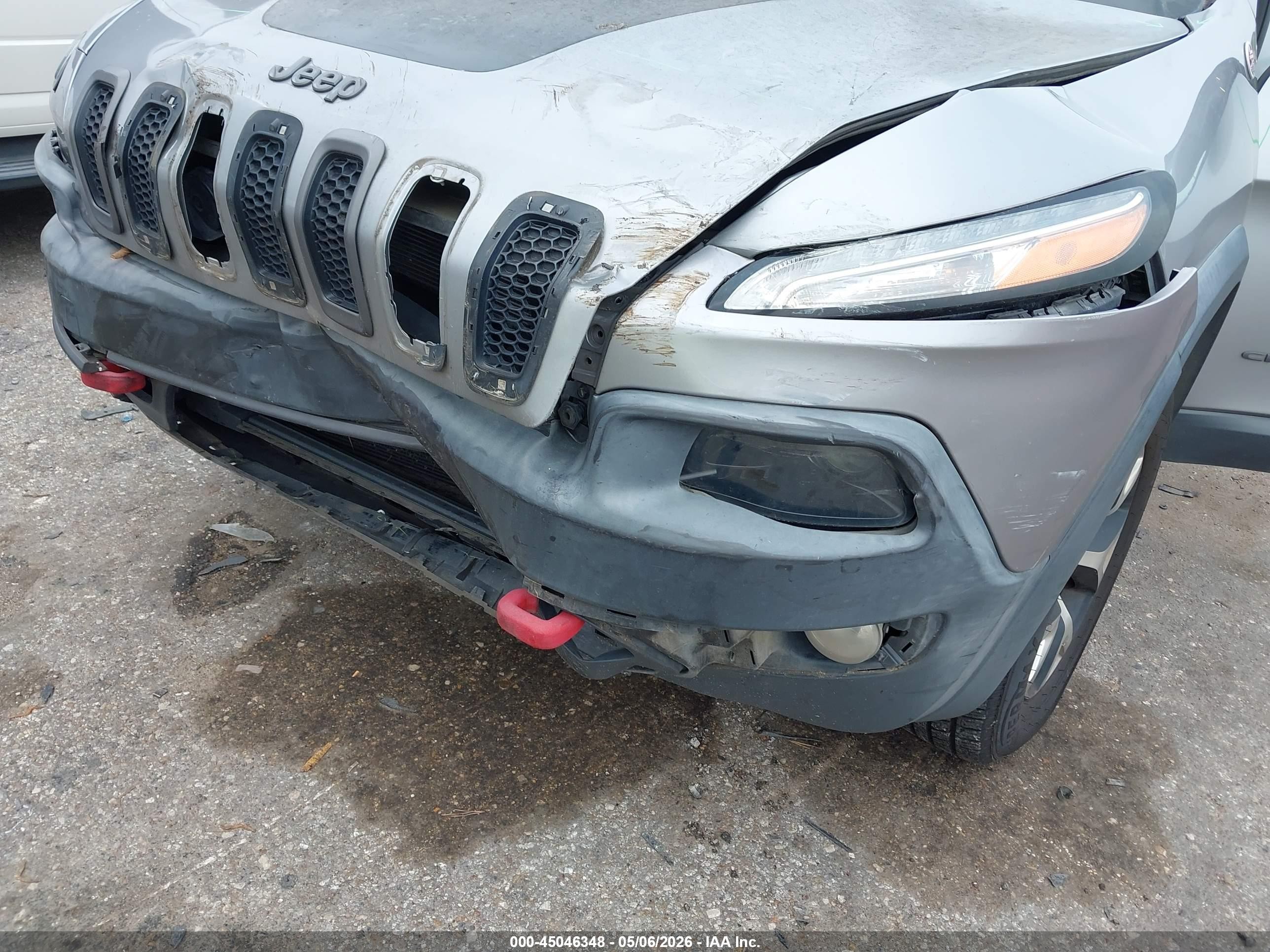 2014 Jeep Cherokee Trailhawk Gray vin: 1C4PJMBB6EW157280