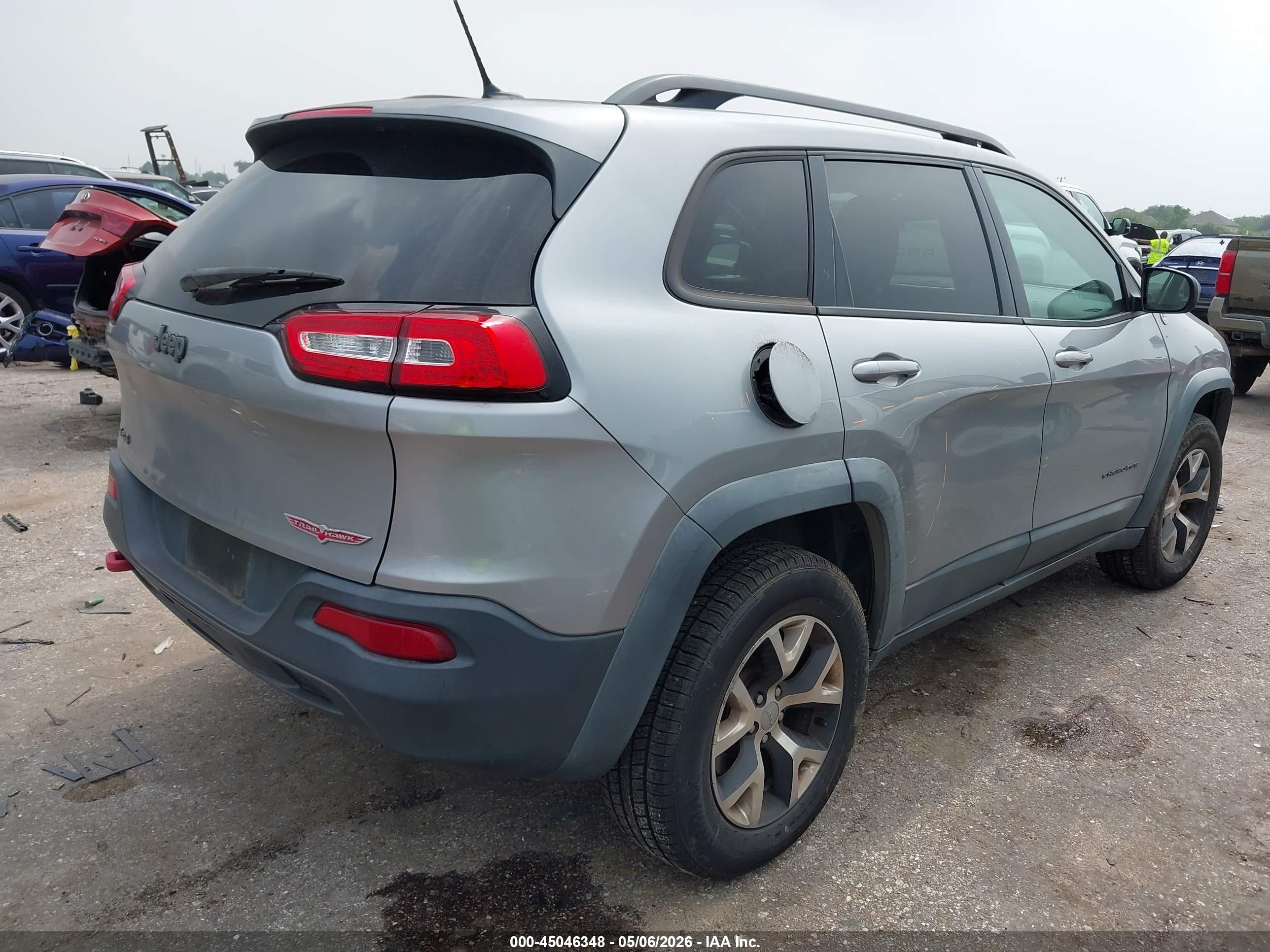 2014 Jeep Cherokee Trailhawk Gray vin: 1C4PJMBB6EW157280