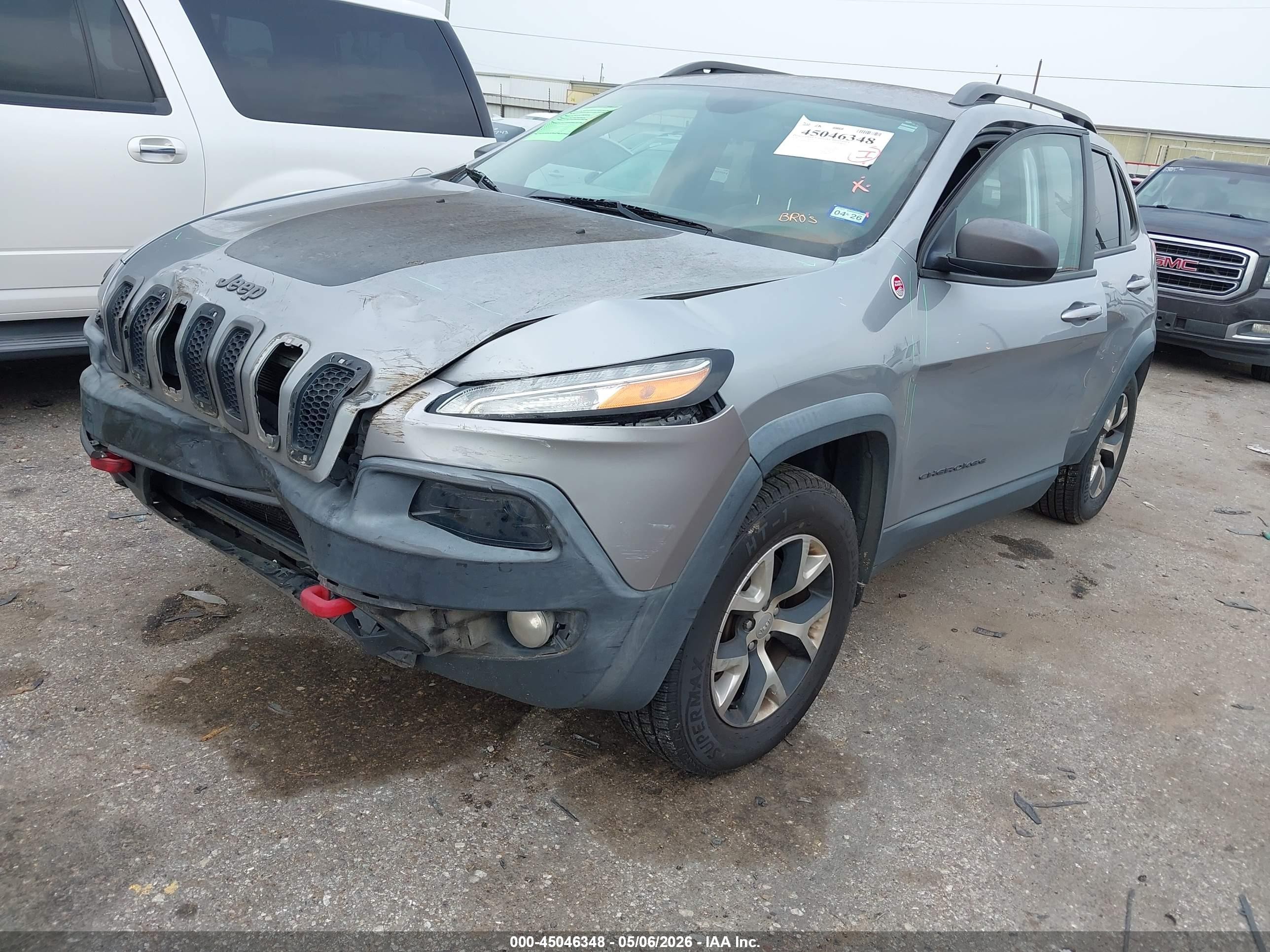 2014 Jeep Cherokee Trailhawk Gray vin: 1C4PJMBB6EW157280