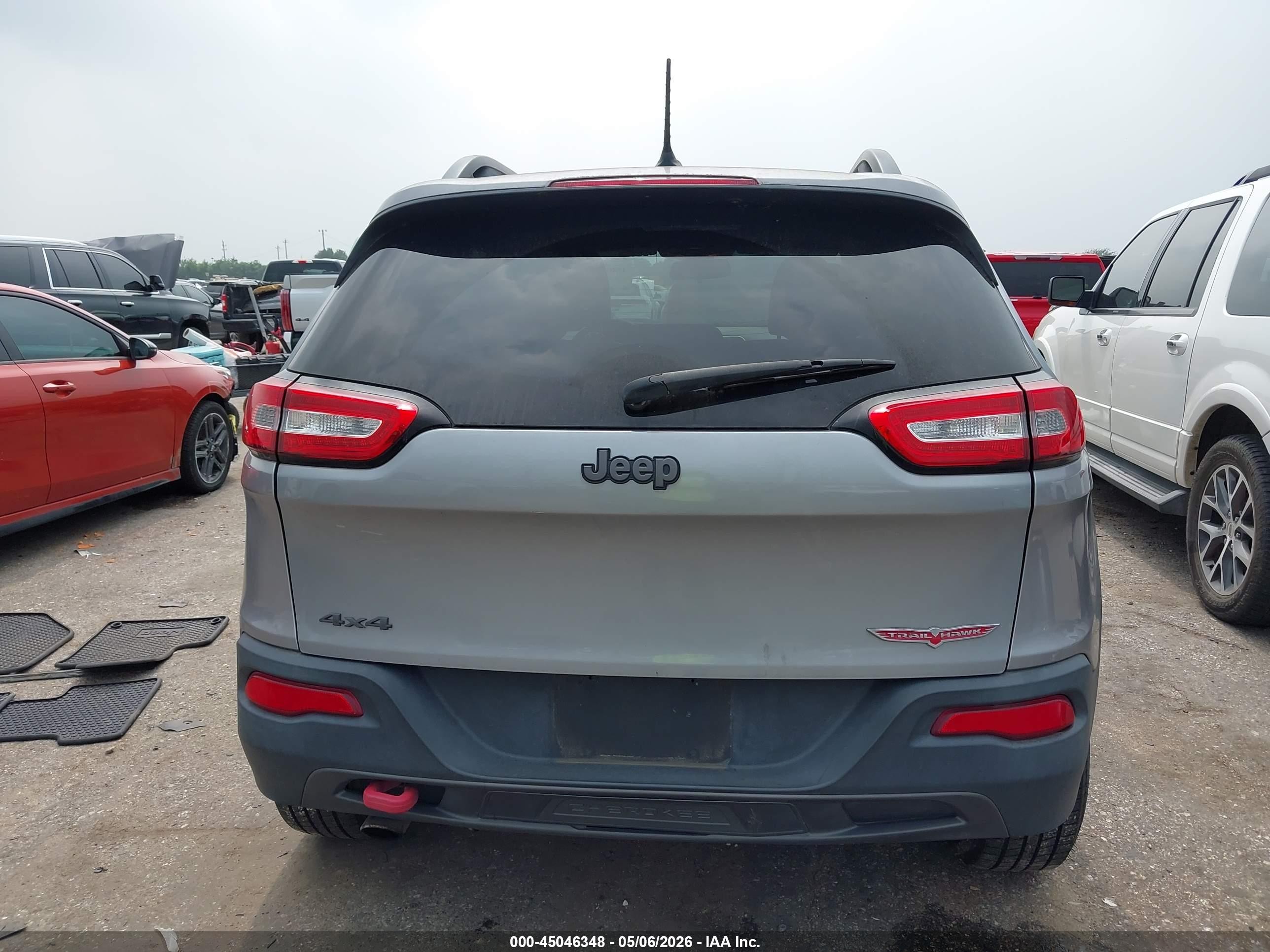 2014 Jeep Cherokee Trailhawk Gray vin: 1C4PJMBB6EW157280