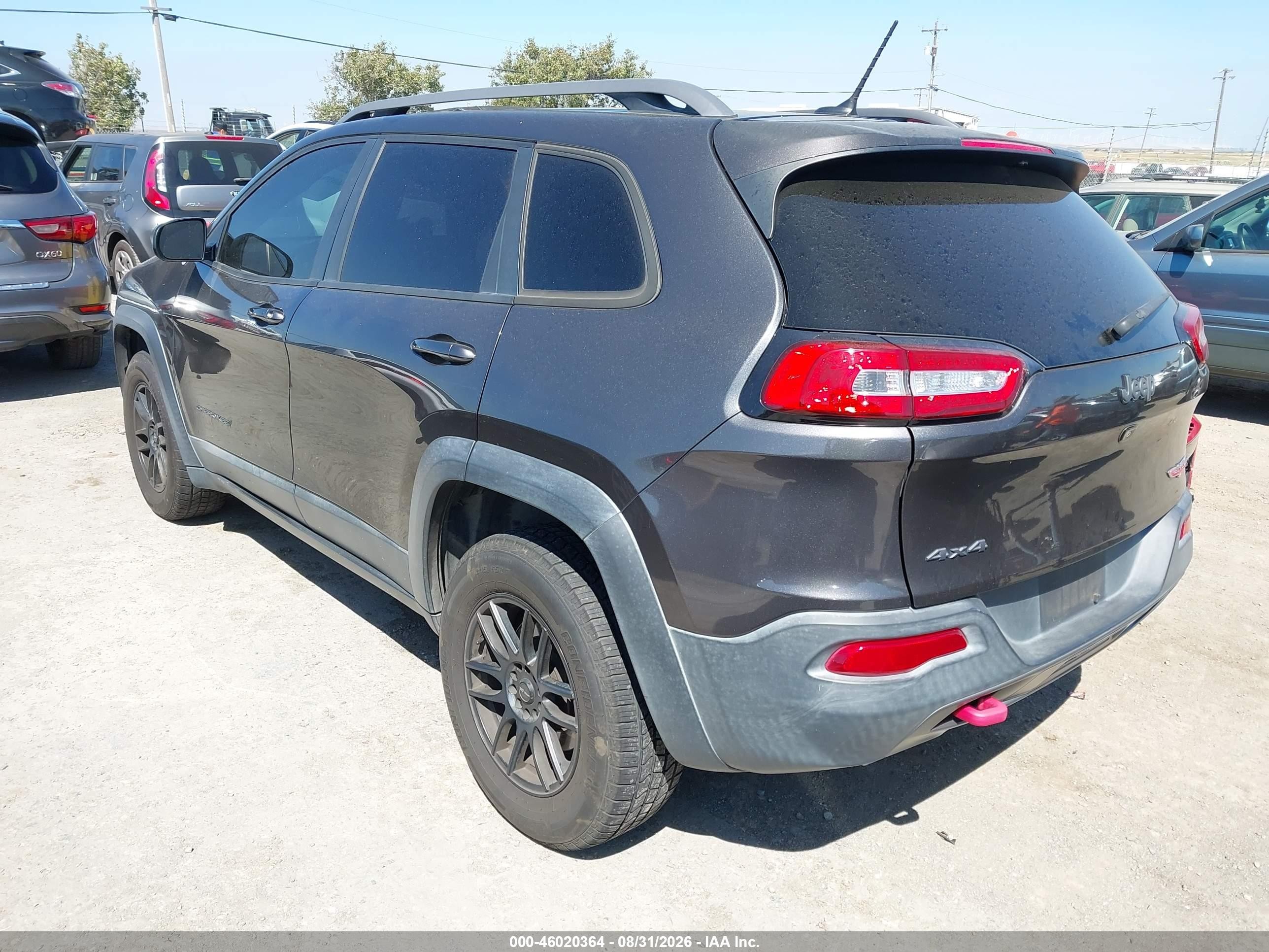2015 Jeep Cherokee Trailhawk Gray vin: 1C4PJMBB6FW634288