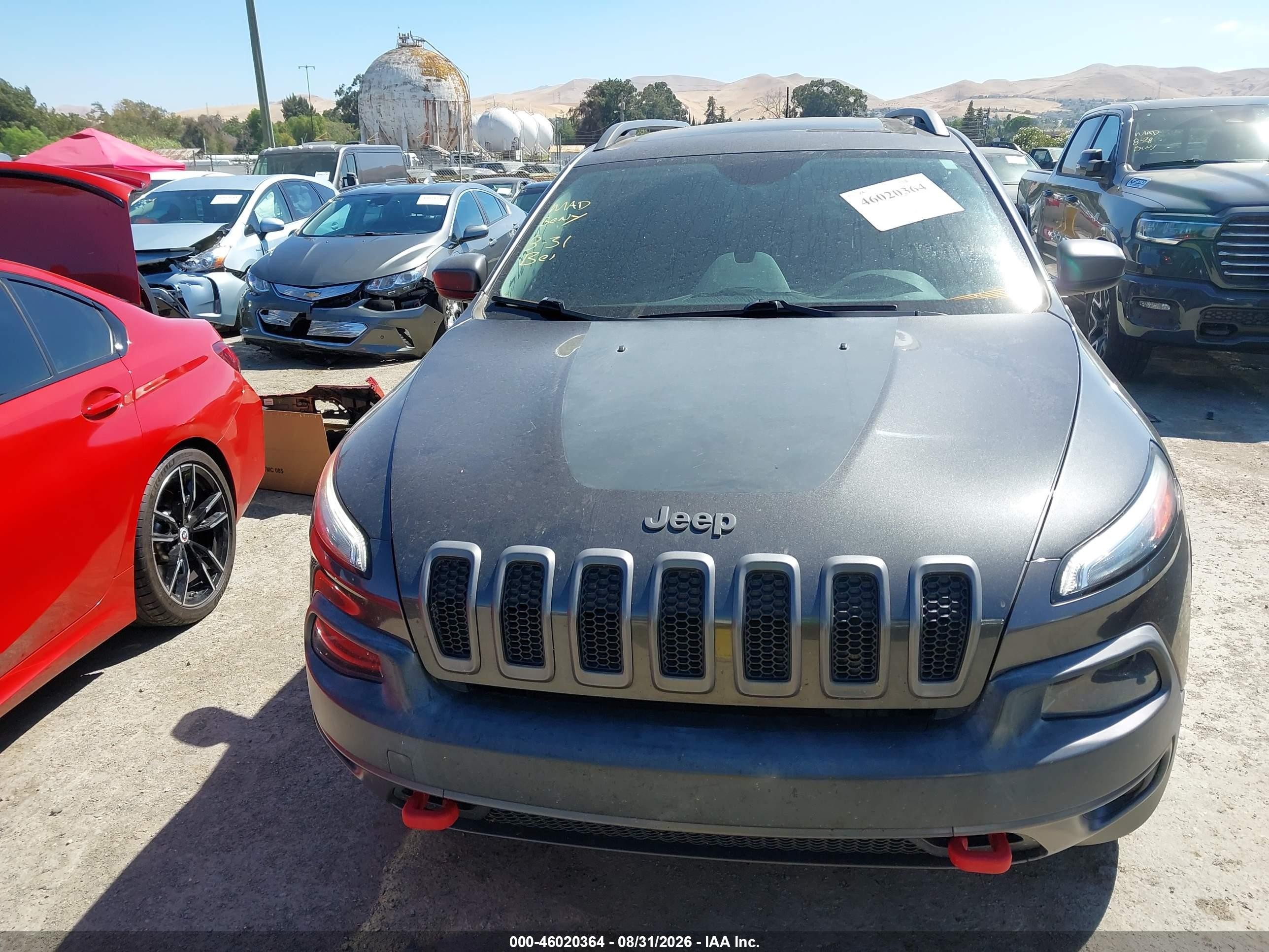 2015 Jeep Cherokee Trailhawk Gray vin: 1C4PJMBB6FW634288