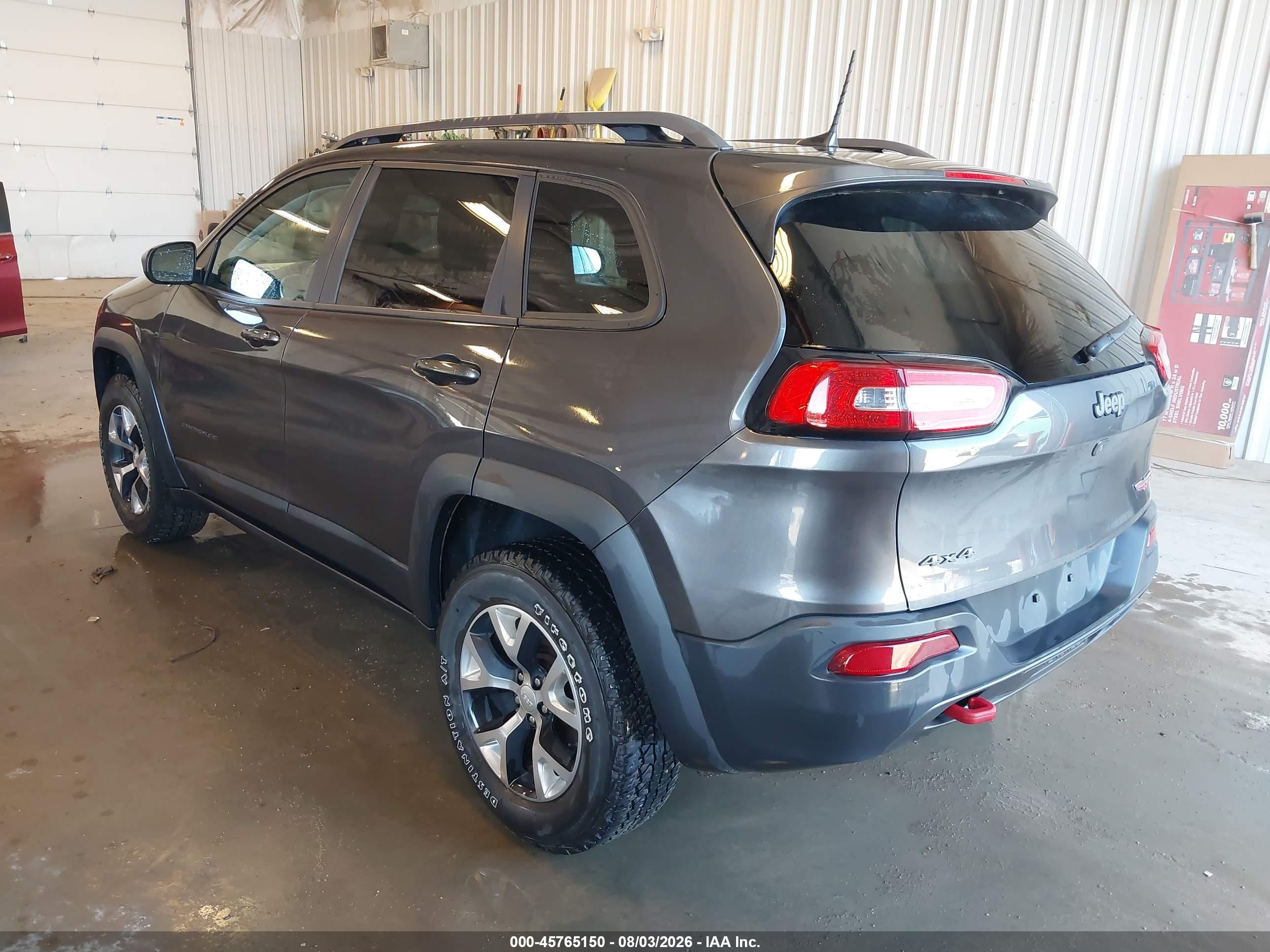 2017 Jeep Cherokee Trailhawk Gray vin: 1C4PJMBB6HD225058