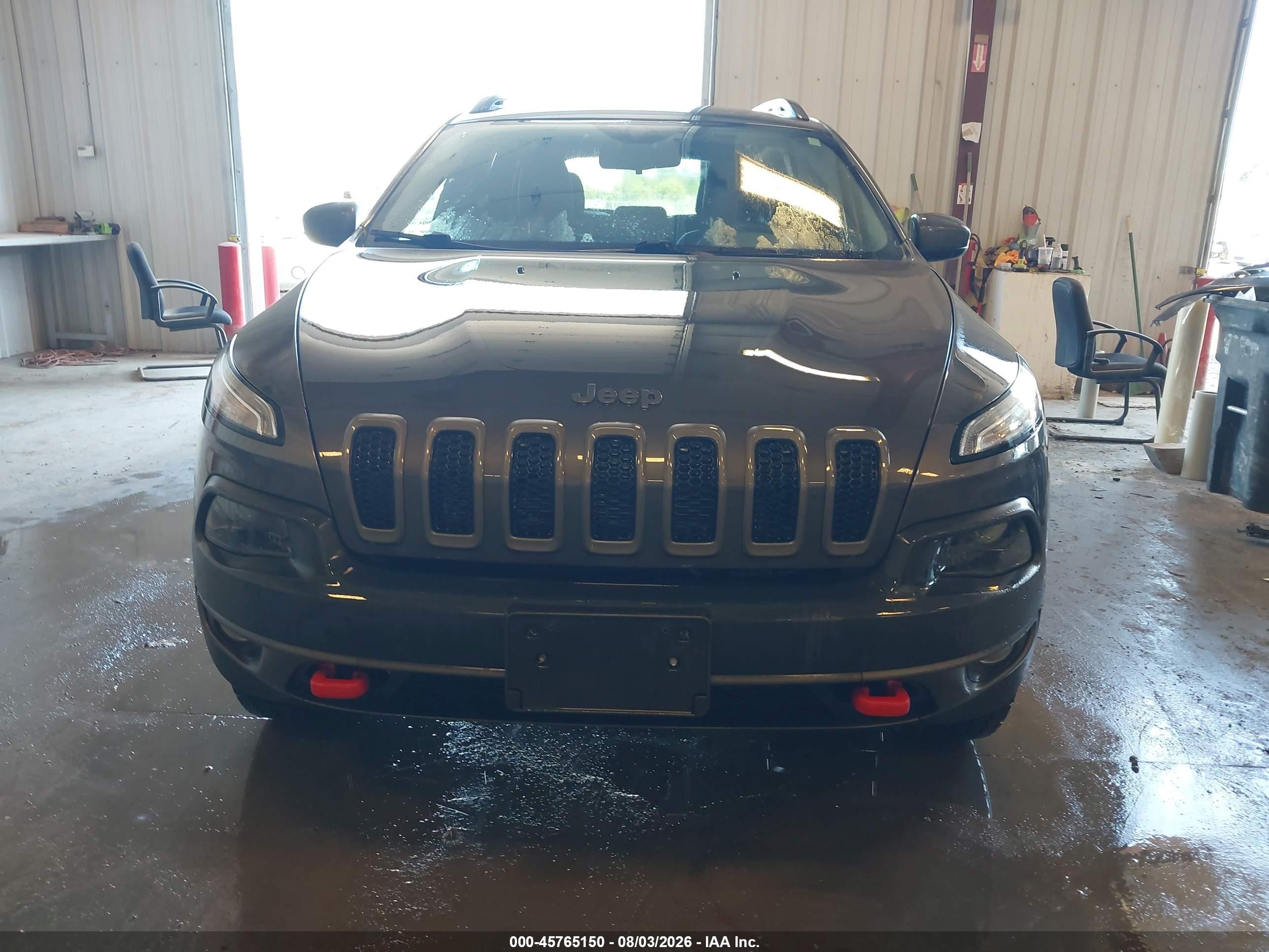 2017 Jeep Cherokee Trailhawk Gray vin: 1C4PJMBB6HD225058