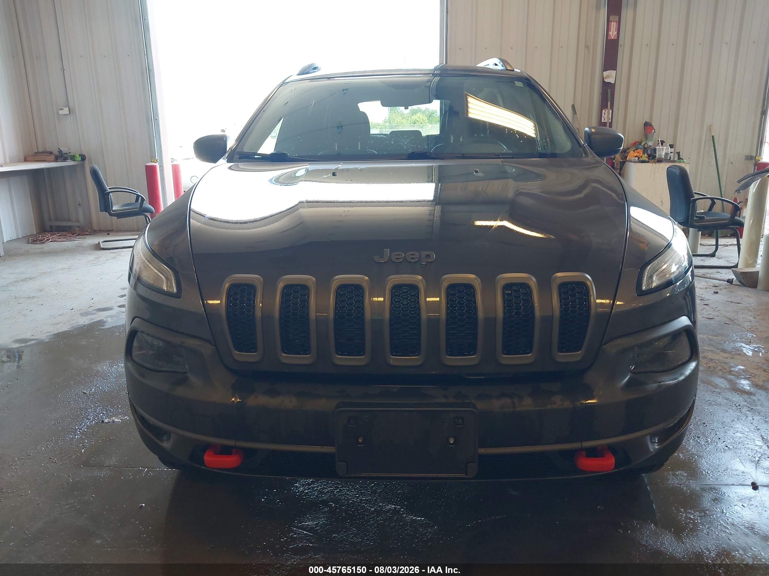 2017 Jeep Cherokee Trailhawk Gray vin: 1C4PJMBB6HD225058