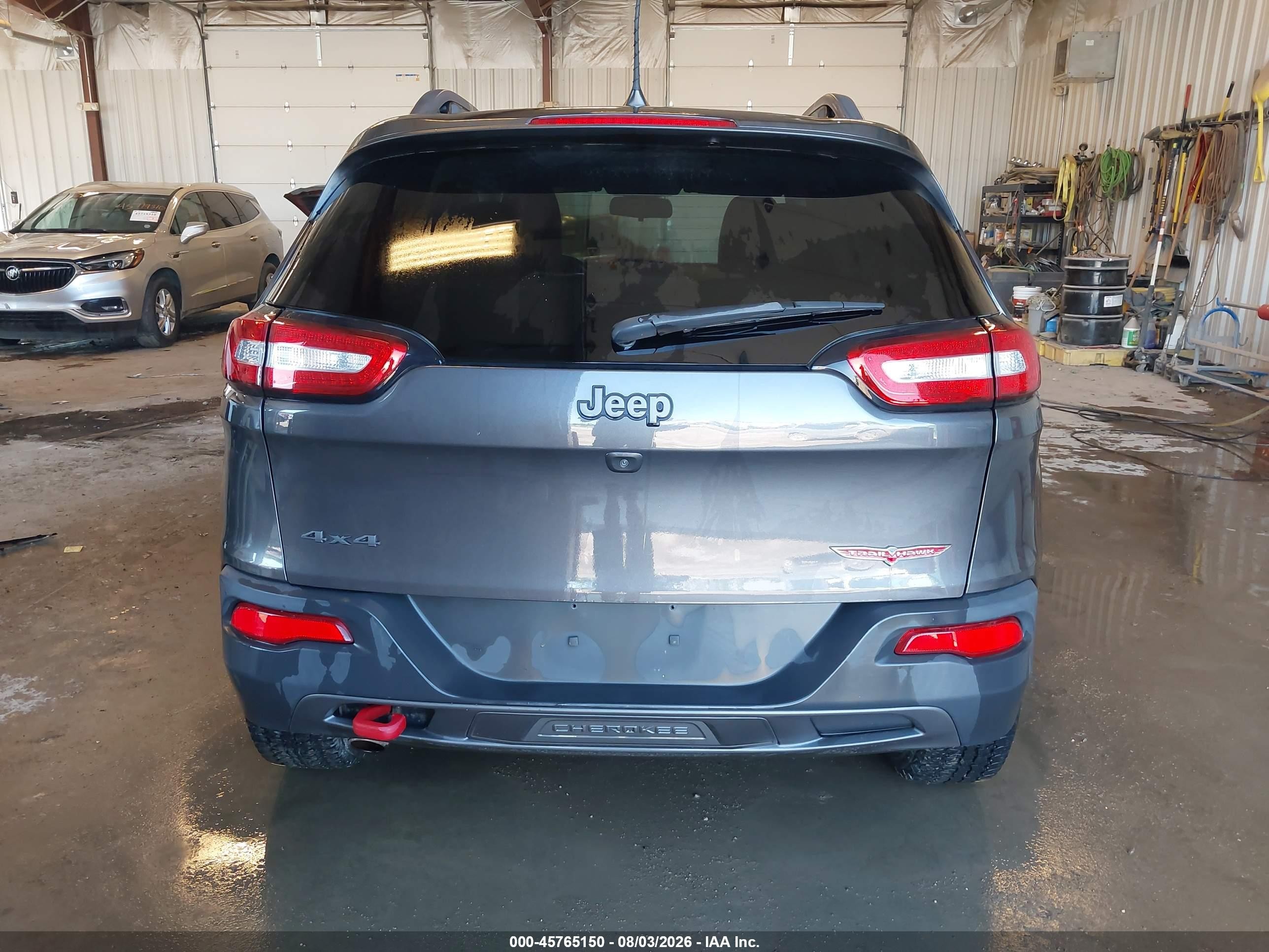 2017 Jeep Cherokee Trailhawk Gray vin: 1C4PJMBB6HD225058