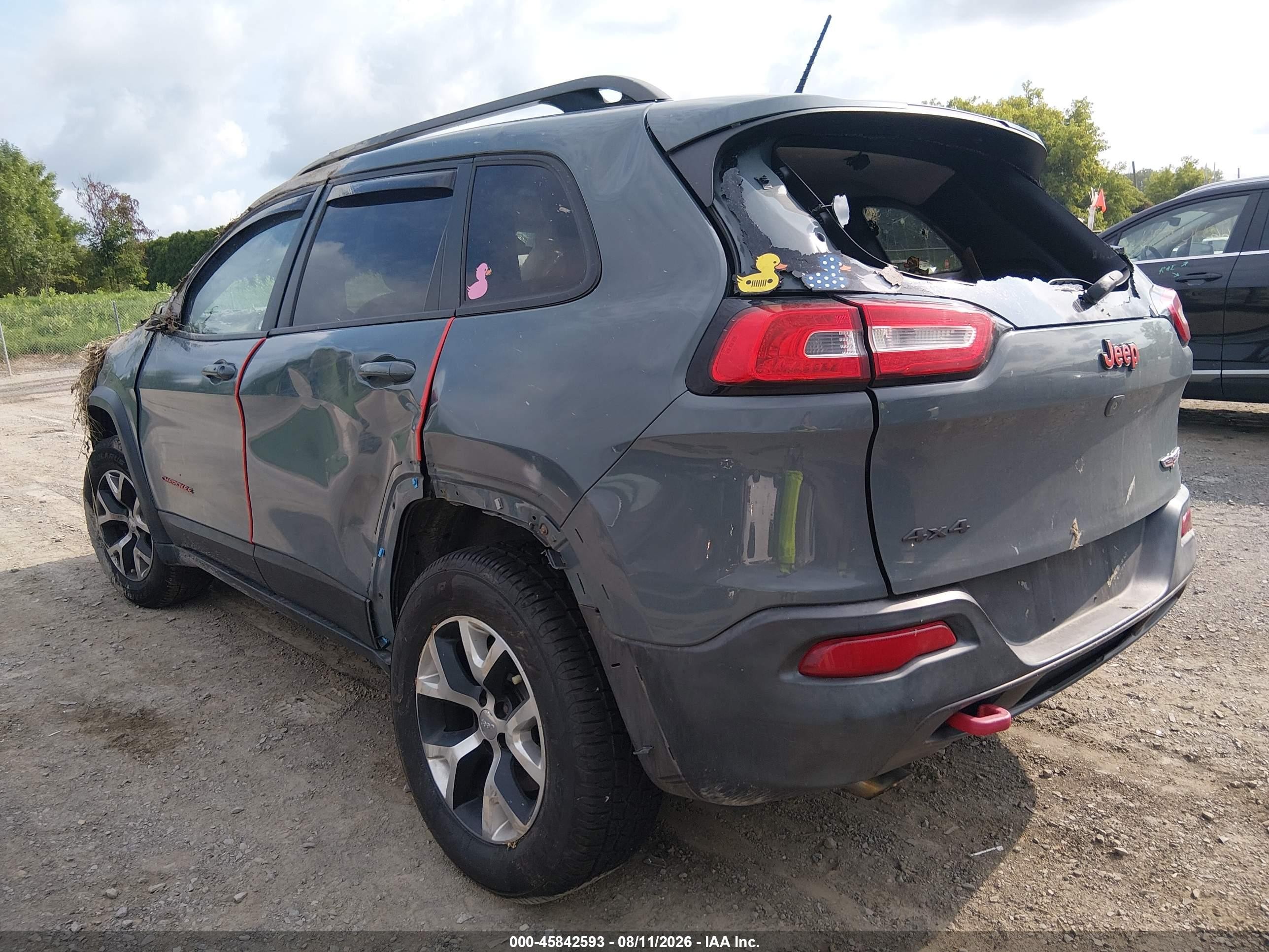 2015 Jeep Cherokee Trailhawk Gray vin: 1C4PJMBB7FW527413