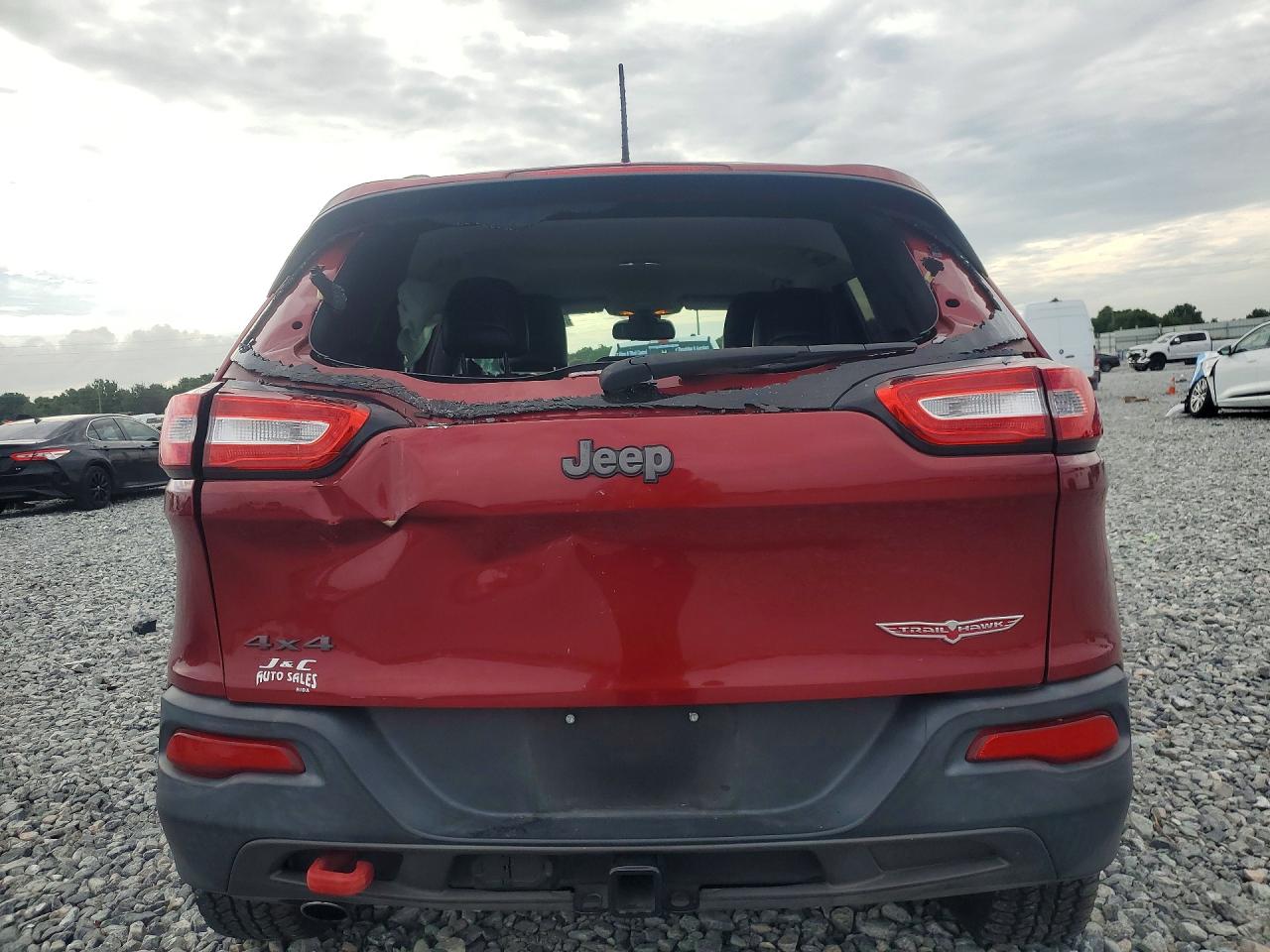 2014 Jeep Cherokee Trailhawk Red vin: 1C4PJMBB8EW244260
