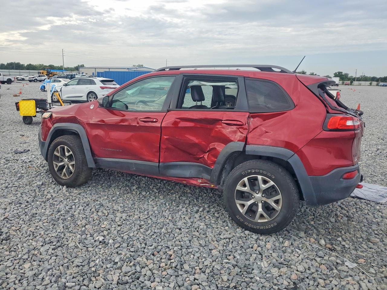 2014 Jeep Cherokee Trailhawk Red vin: 1C4PJMBB8EW244260