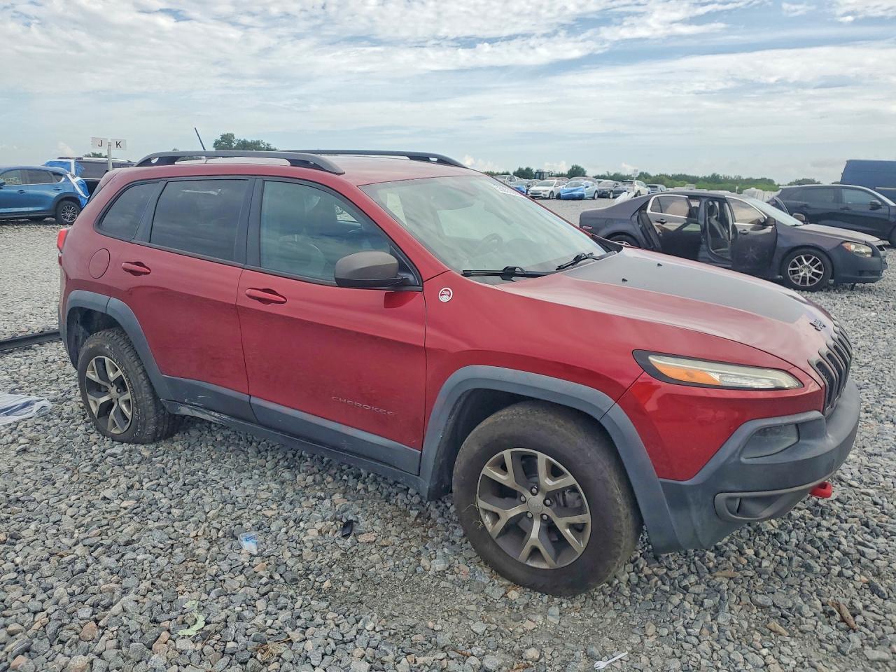 2014 Jeep Cherokee Trailhawk Red vin: 1C4PJMBB8EW244260