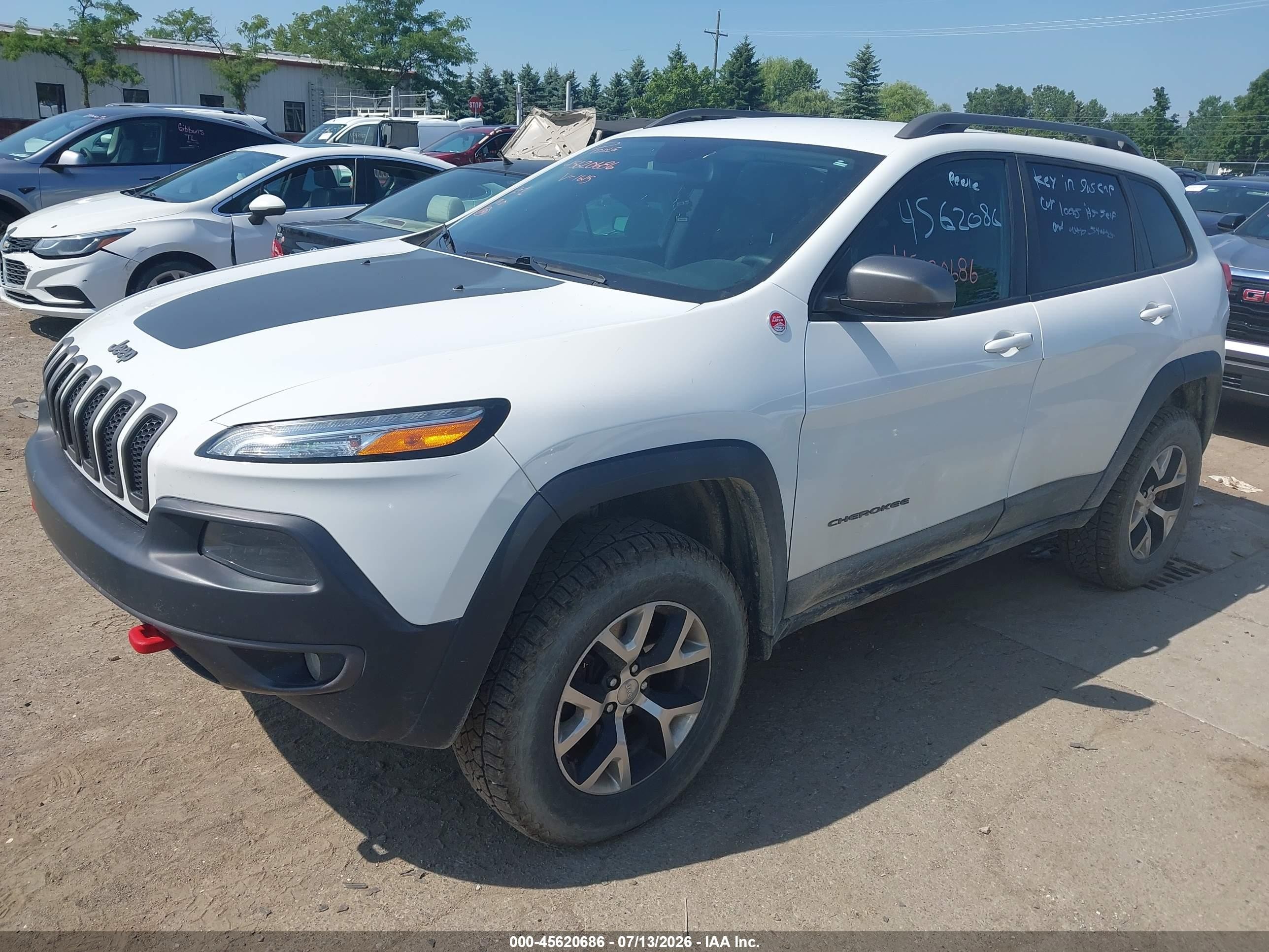 2014 Jeep Cherokee Trailhawk Белый vin: 1C4PJMBB9EW161615