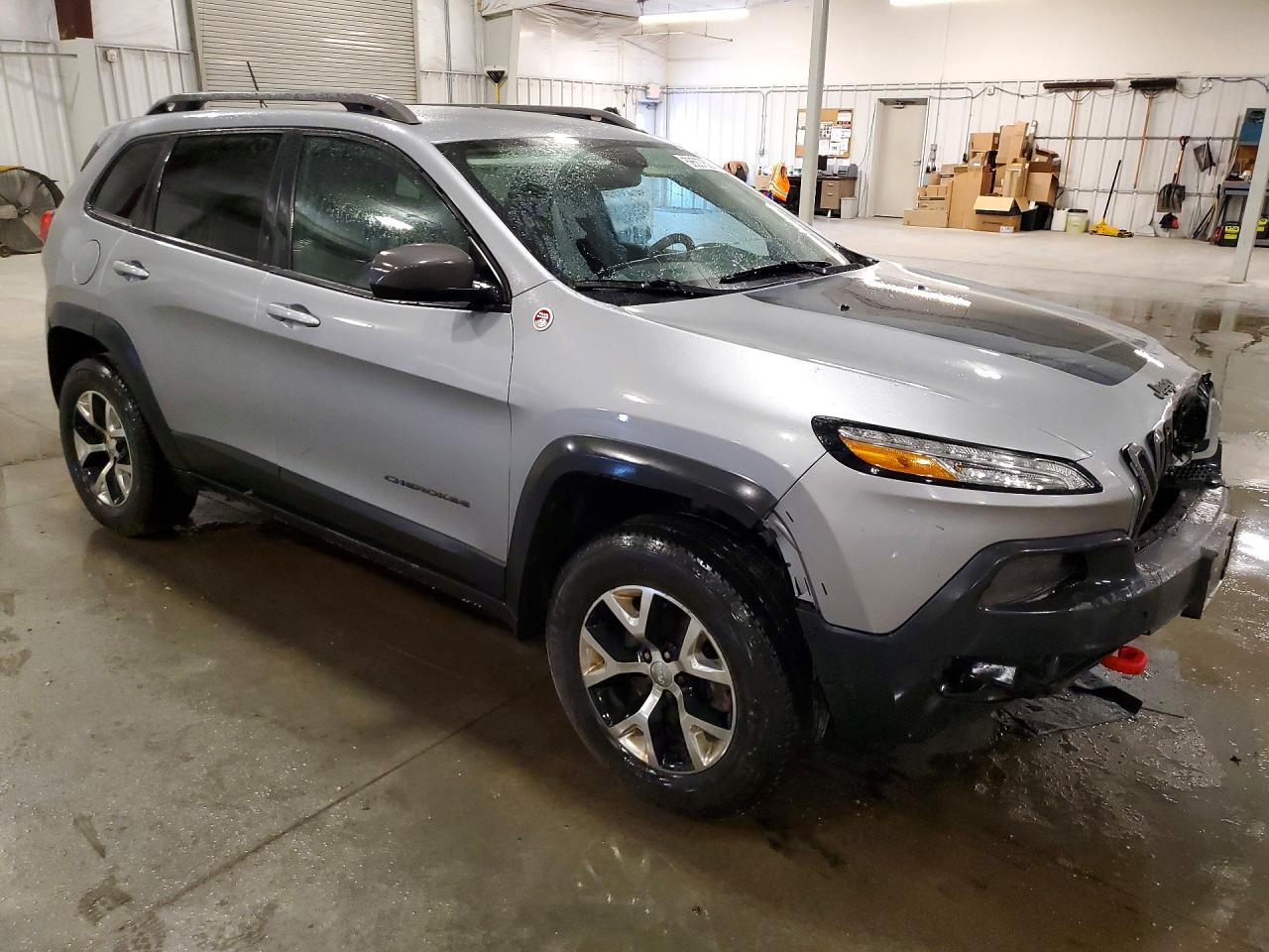 2014 Jeep Cherokee Trailhawk Gray vin: 1C4PJMBB9EW180181