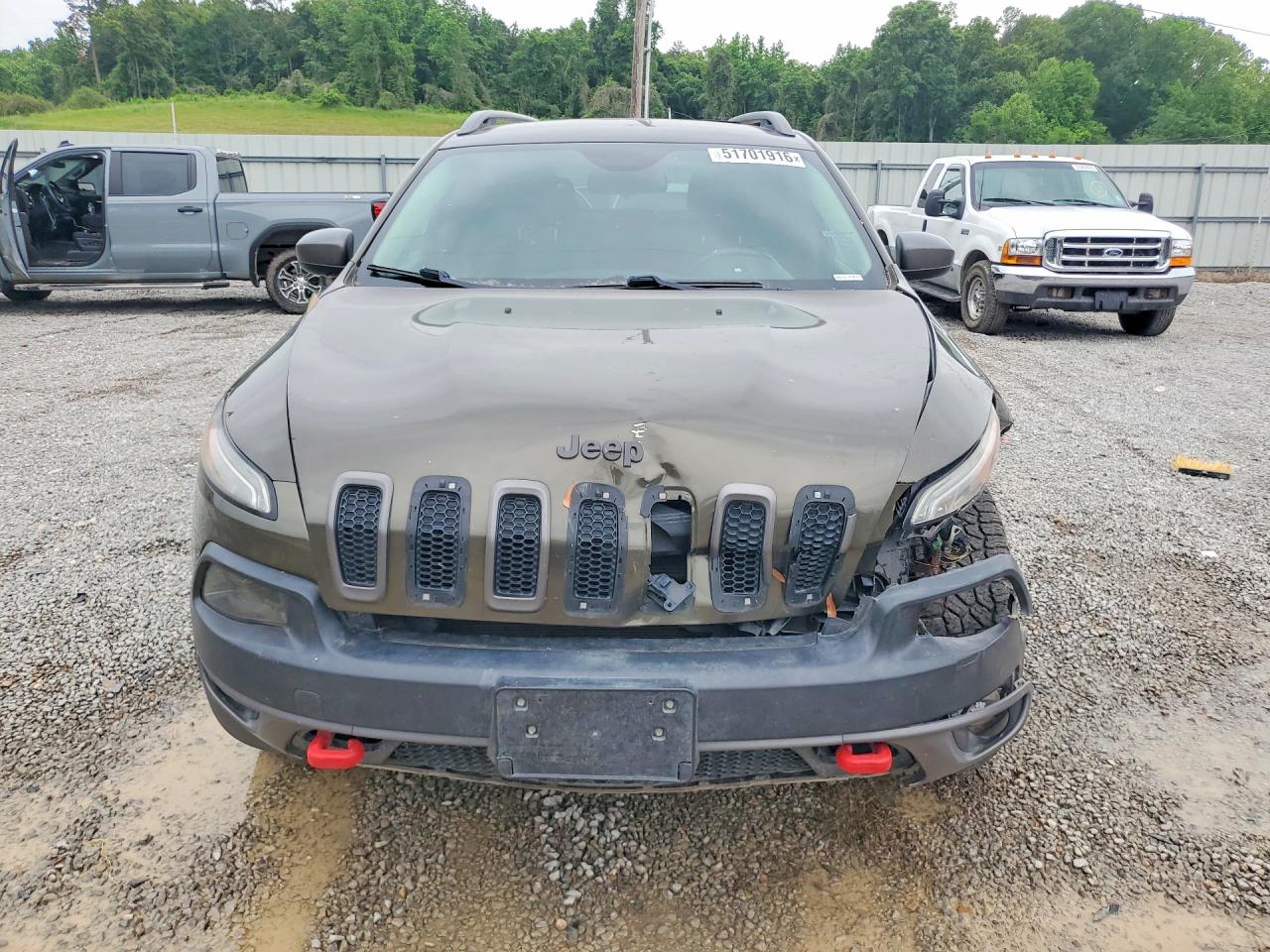 2015 Jeep Cherokee Trailhawk Green vin: 1C4PJMBB9FW611278