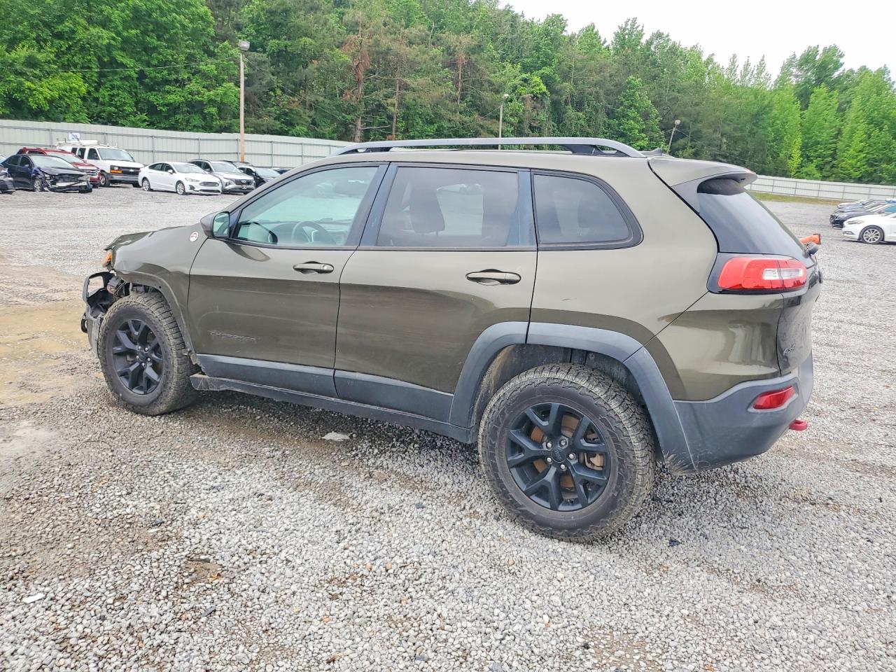 2015 Jeep Cherokee Trailhawk Green vin: 1C4PJMBB9FW611278