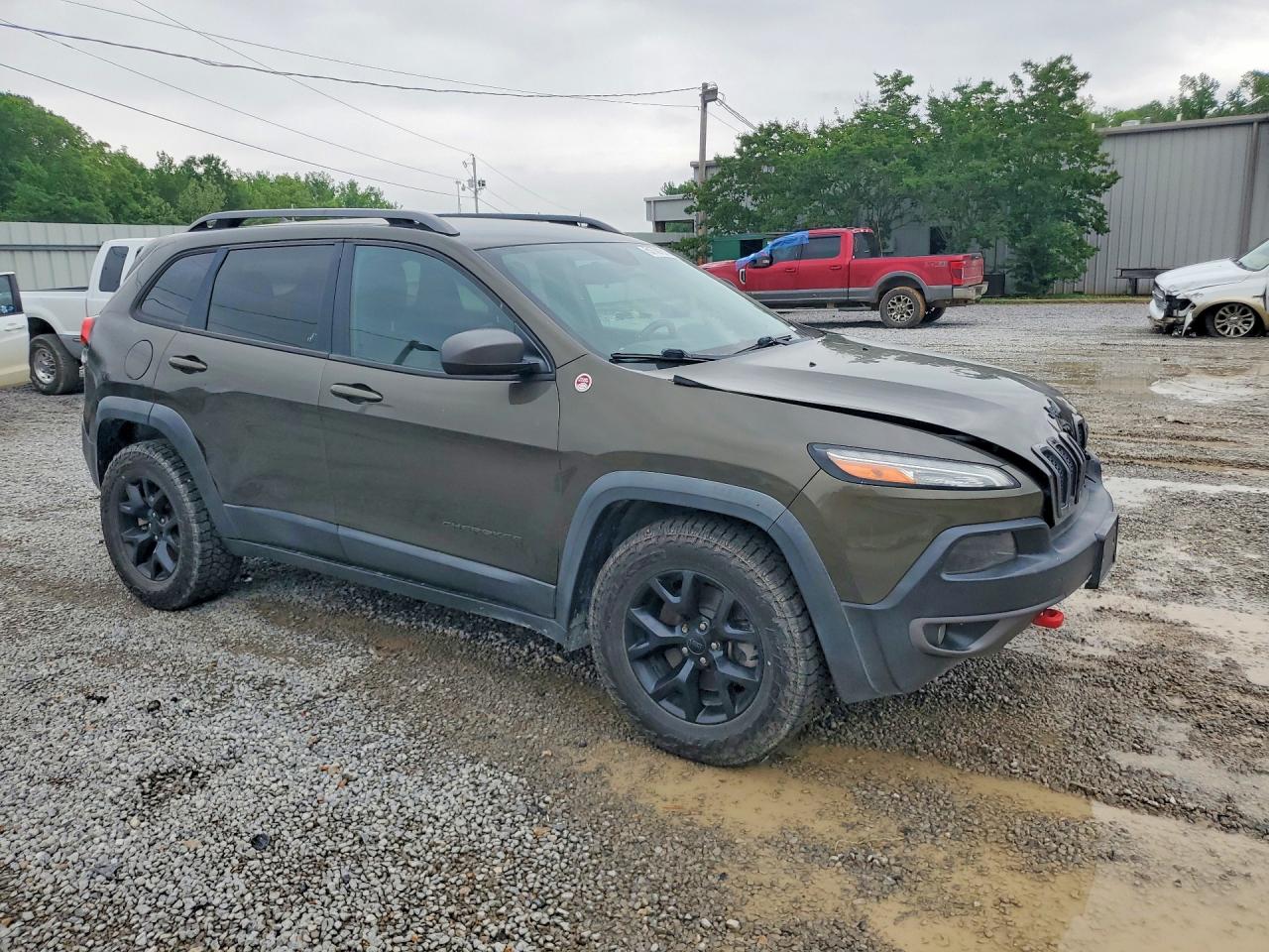 2015 Jeep Cherokee Trailhawk Green vin: 1C4PJMBB9FW611278
