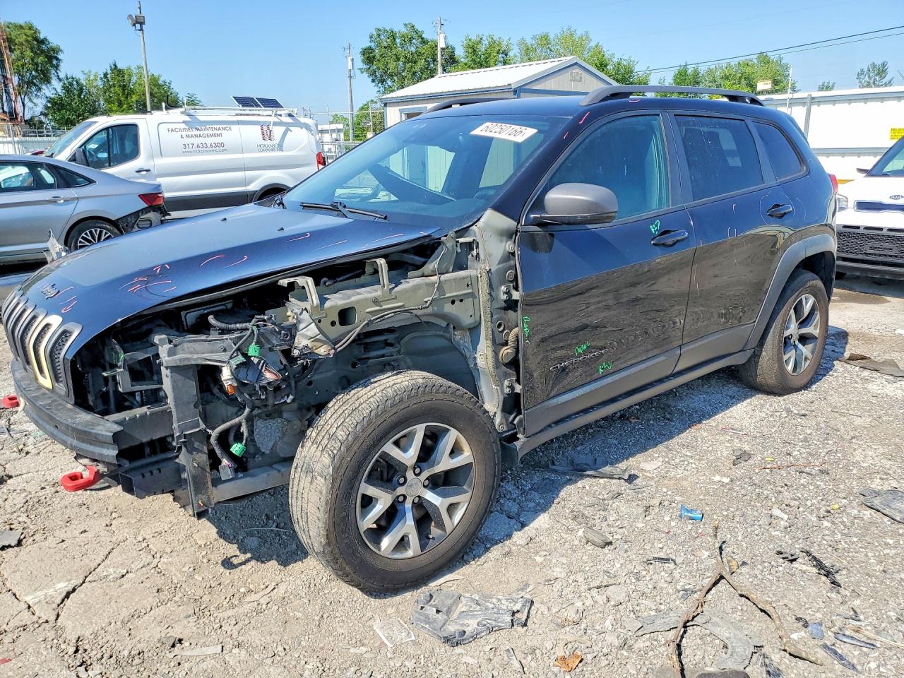 2014 Jeep Cherokee Trailhawk Black vin: 1C4PJMBBXEW187060