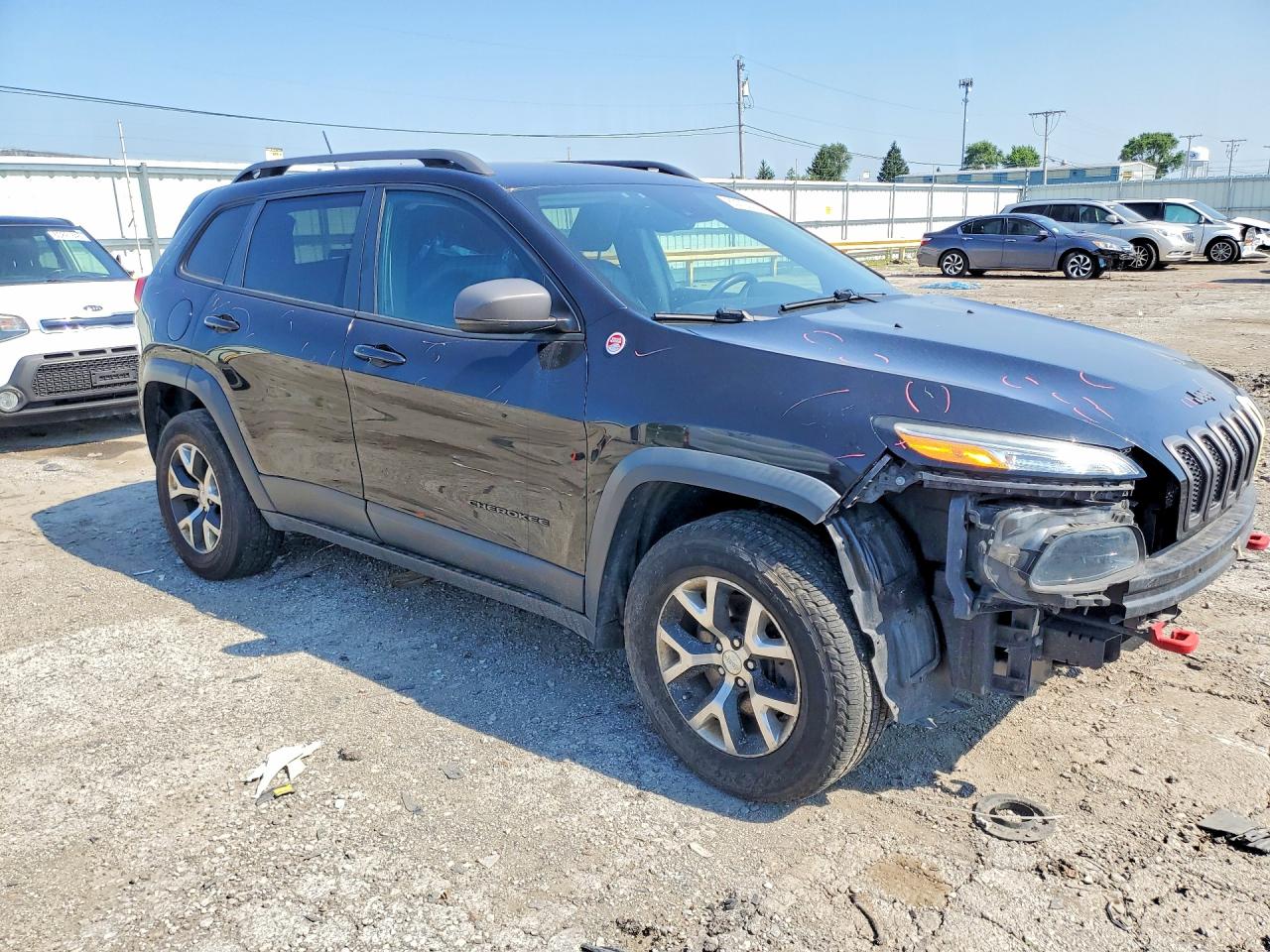 2014 Jeep Cherokee Trailhawk Black vin: 1C4PJMBBXEW187060