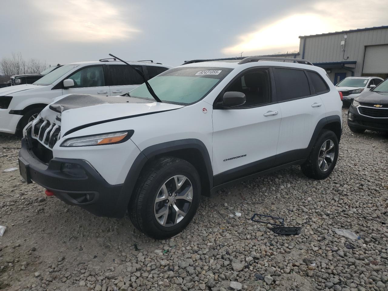 2014 Jeep Cherokee Trailhawk White vin: 1C4PJMBS0EW191621