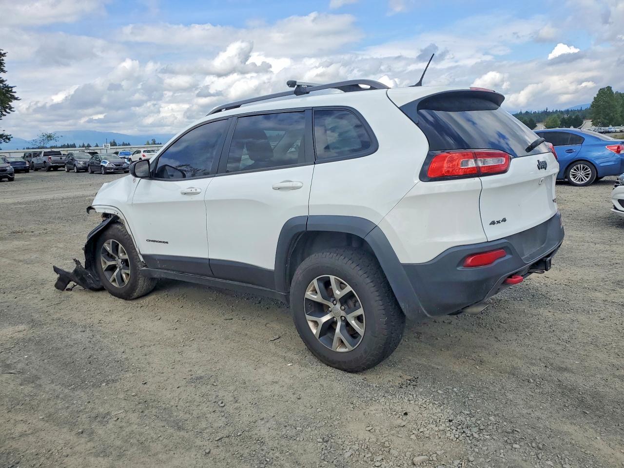 2014 Jeep Cherokee Trailhawk White vin: 1C4PJMBS0EW193255