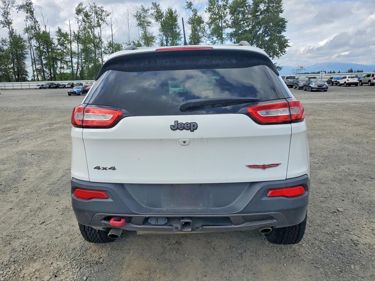 2014 Jeep Cherokee Trailhawk White vin: 1C4PJMBS0EW193255