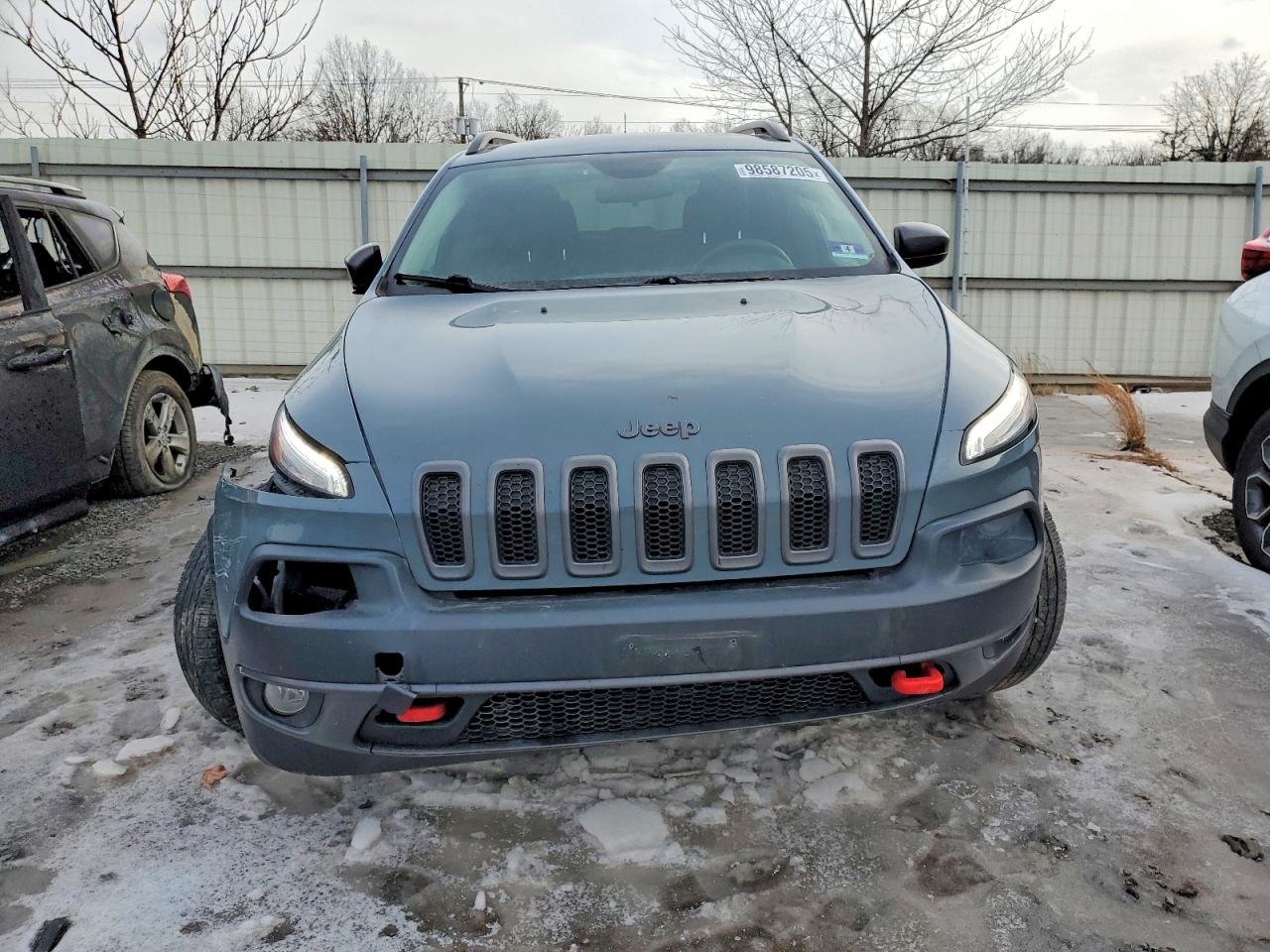 2014 Jeep Cherokee Trailhawk Gray vin: 1C4PJMBS0EW202388