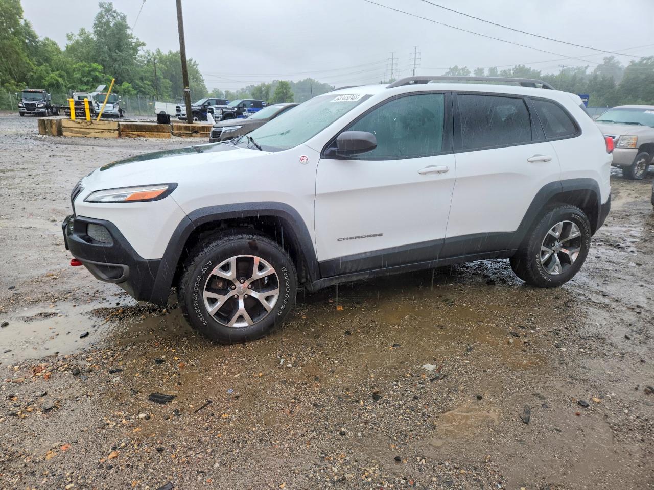 2014 Jeep Cherokee Trailhawk White vin: 1C4PJMBS0EW214217