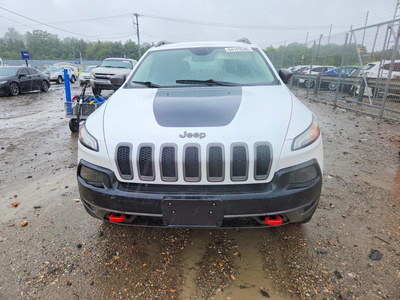 2014 Jeep Cherokee Trailhawk White vin: 1C4PJMBS0EW214217