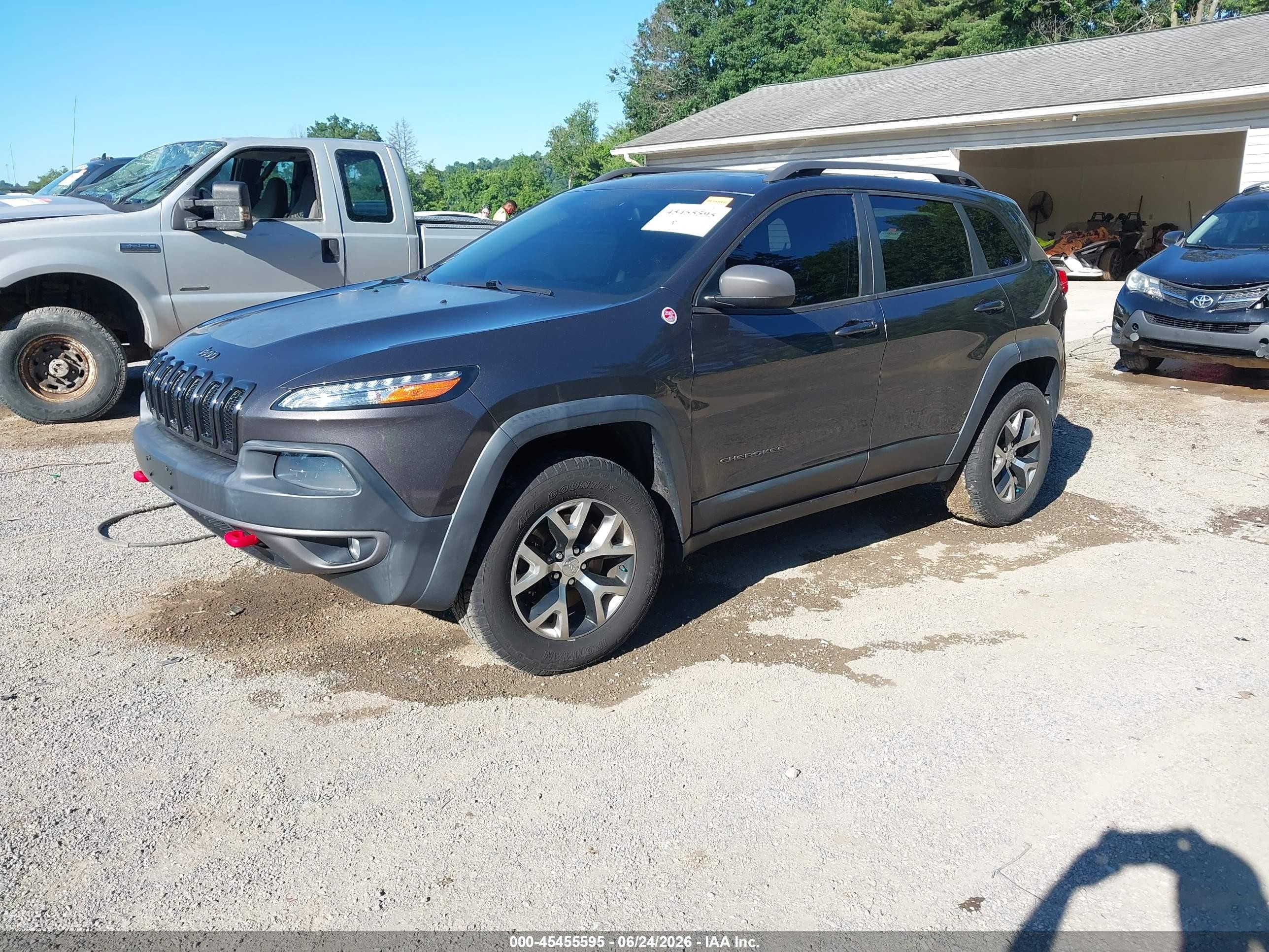 2014 Jeep Cherokee Trailhawk Gray vin: 1C4PJMBS0EW232653