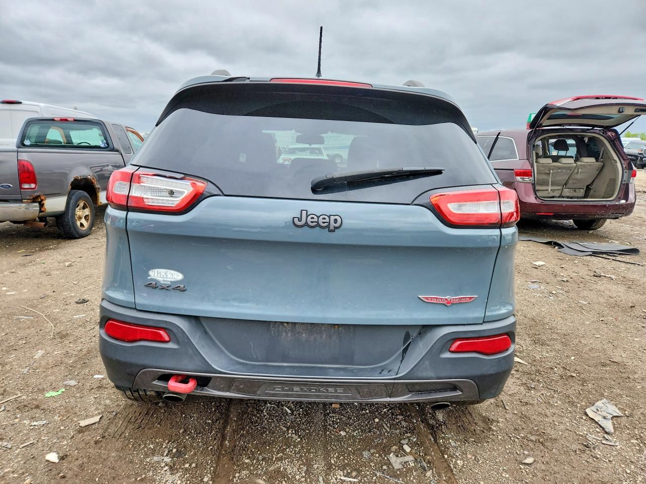 2014 Jeep Cherokee Trailhawk Blue vin: 1C4PJMBS0EW308596