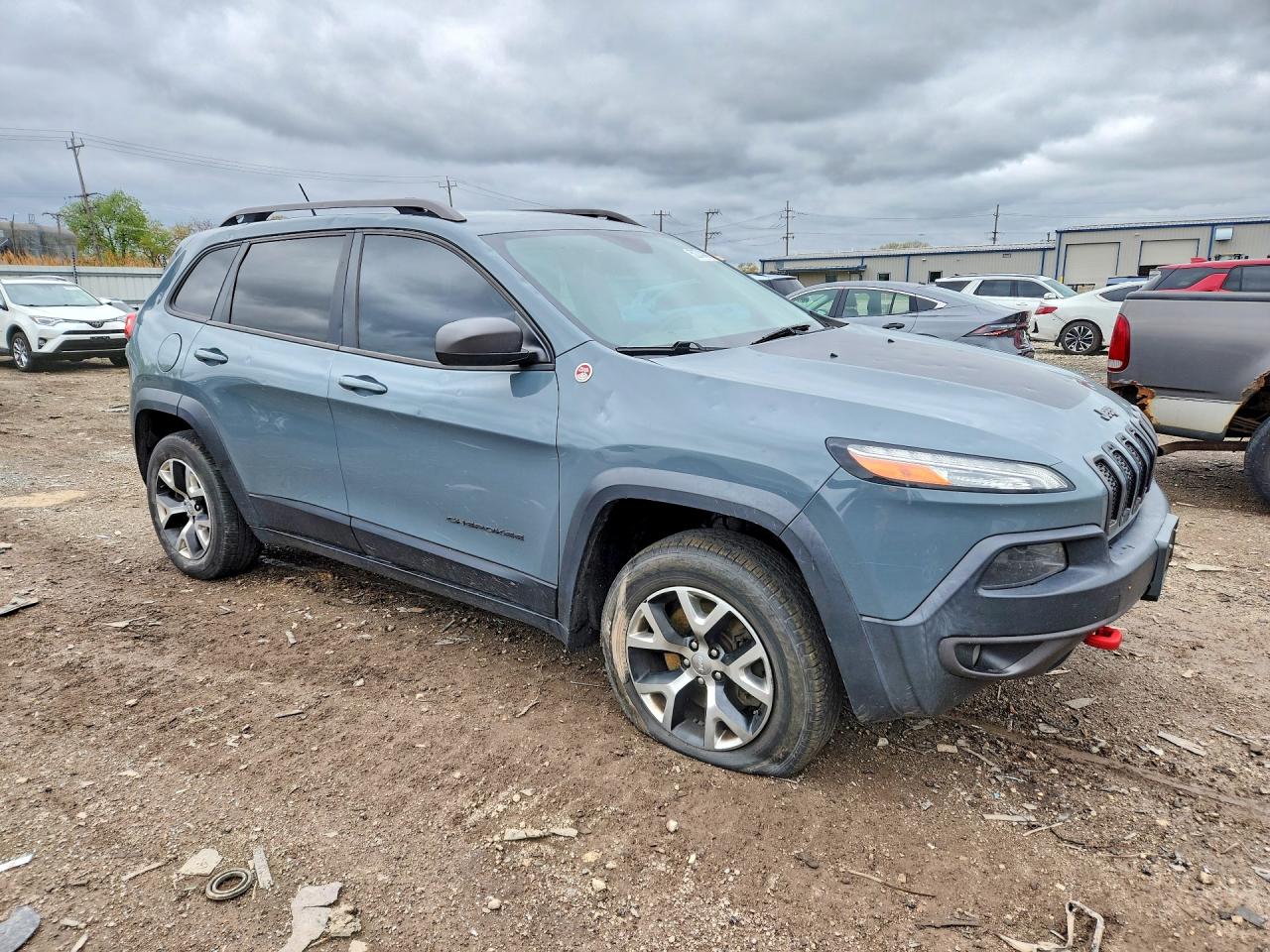 2014 Jeep Cherokee Trailhawk Blue vin: 1C4PJMBS0EW308596