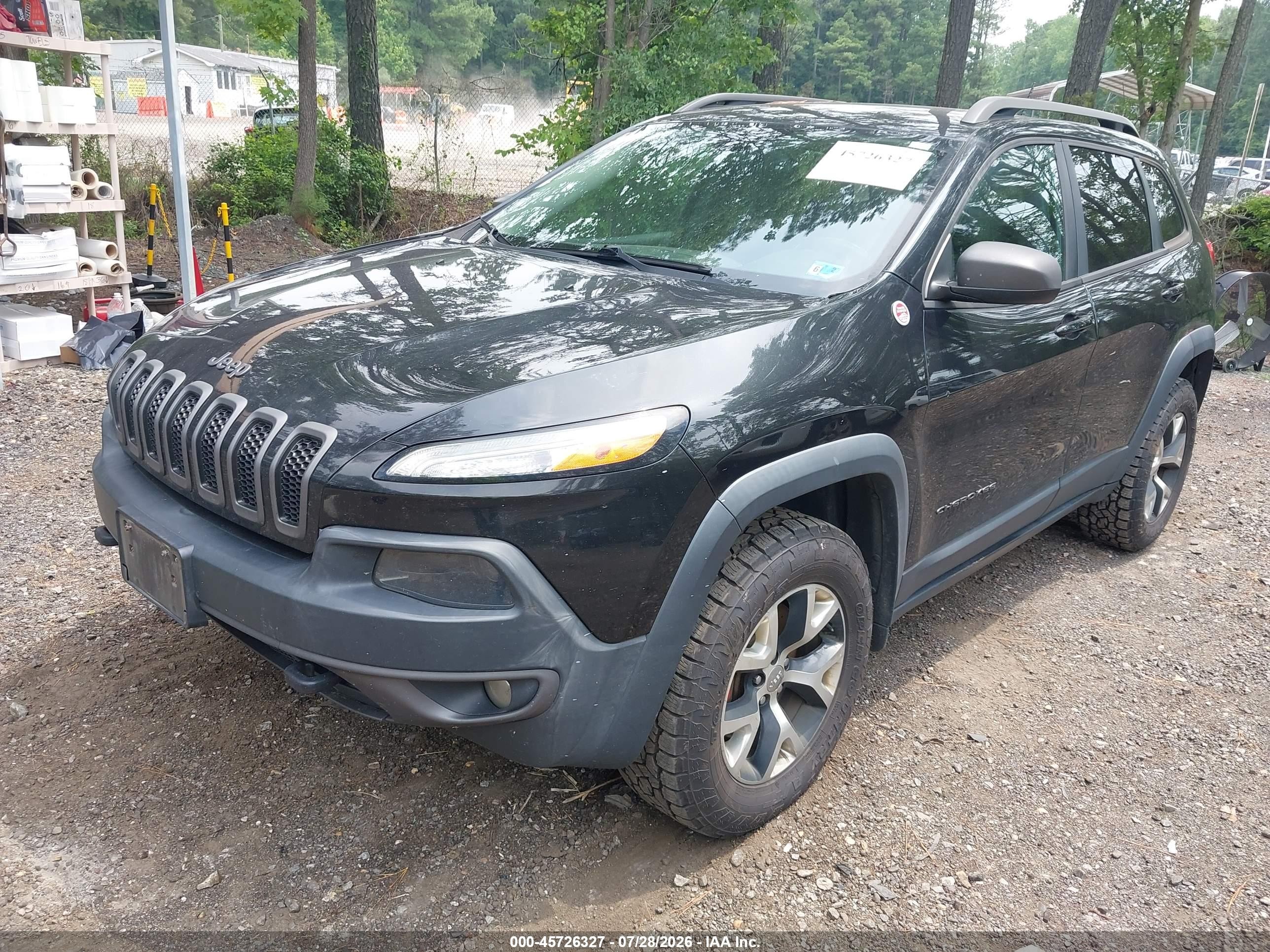 2015 Jeep Cherokee Trailhawk Gray vin: 1C4PJMBS0FW503793