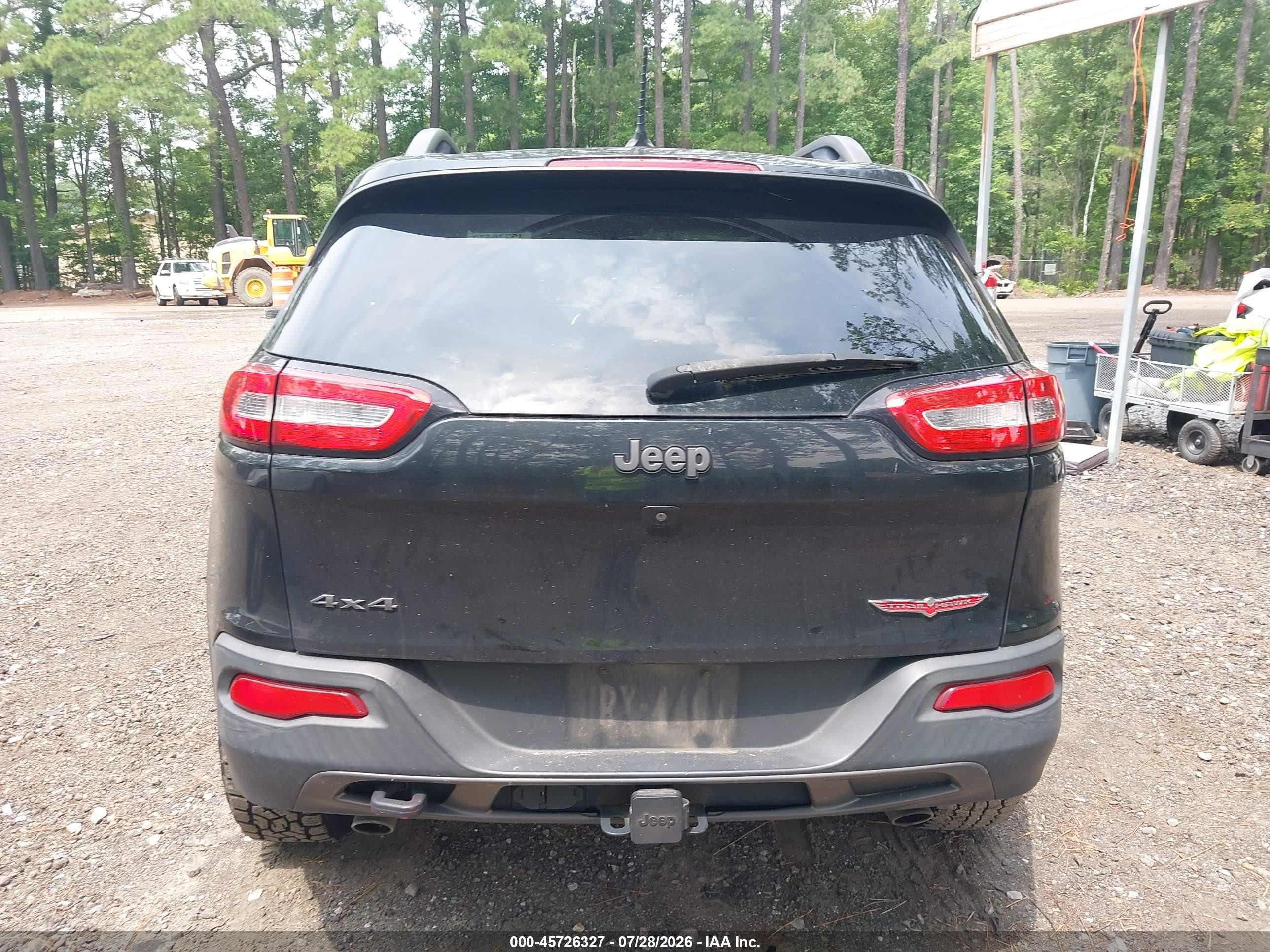 2015 Jeep Cherokee Trailhawk Gray vin: 1C4PJMBS0FW503793