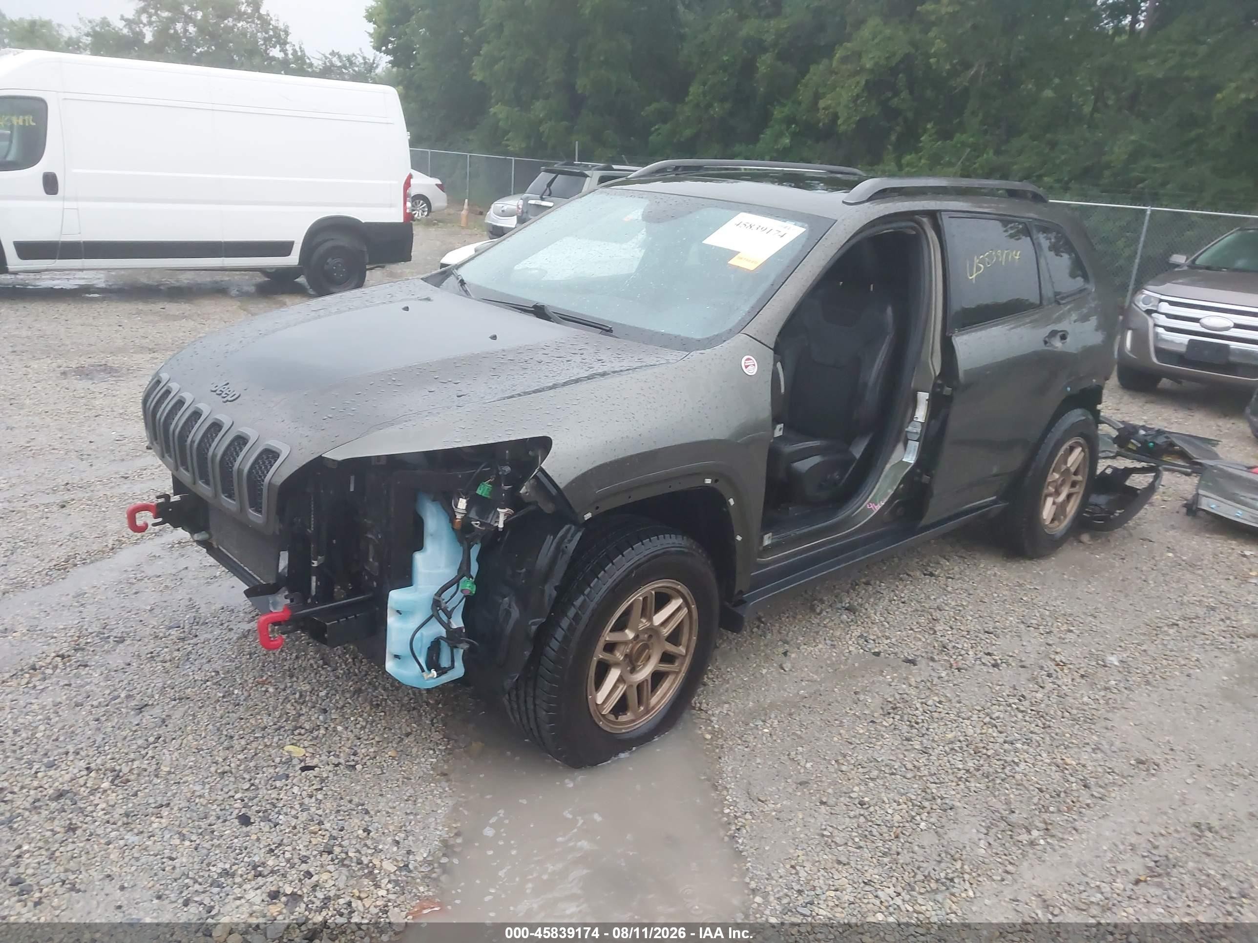 2015 Jeep Cherokee Trailhawk Green vin: 1C4PJMBS0FW510338