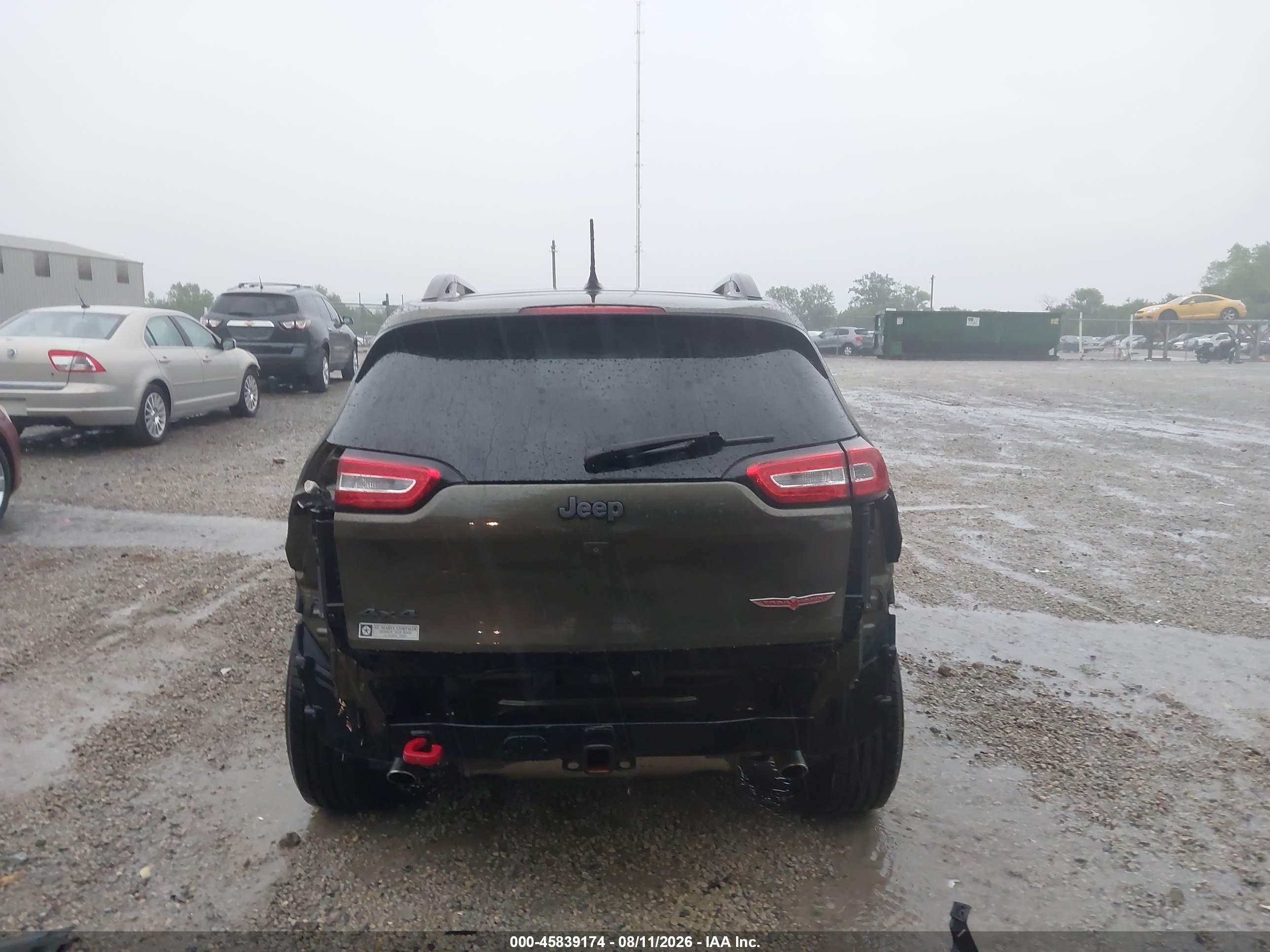 2015 Jeep Cherokee Trailhawk Green vin: 1C4PJMBS0FW510338