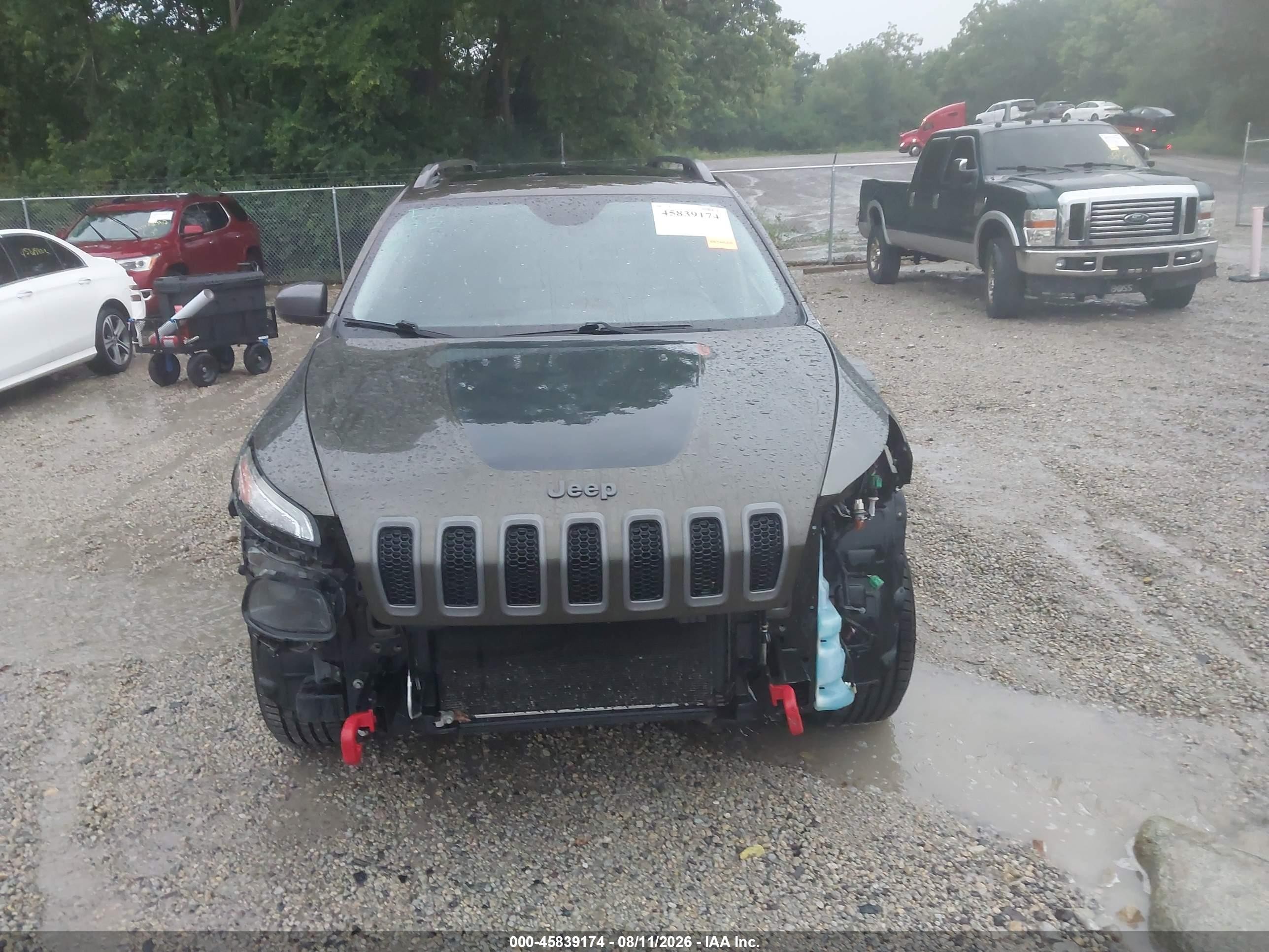 2015 Jeep Cherokee Trailhawk Green vin: 1C4PJMBS0FW510338