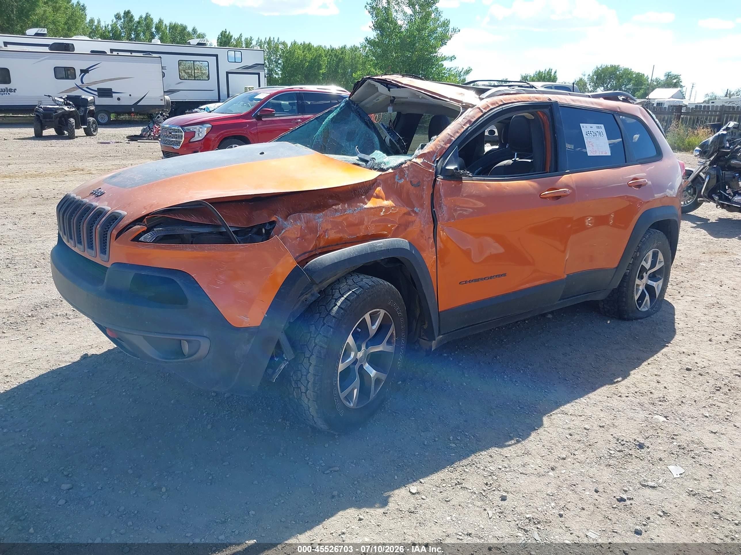 2015 Jeep Cherokee Trailhawk Orange vin: 1C4PJMBS0FW521095