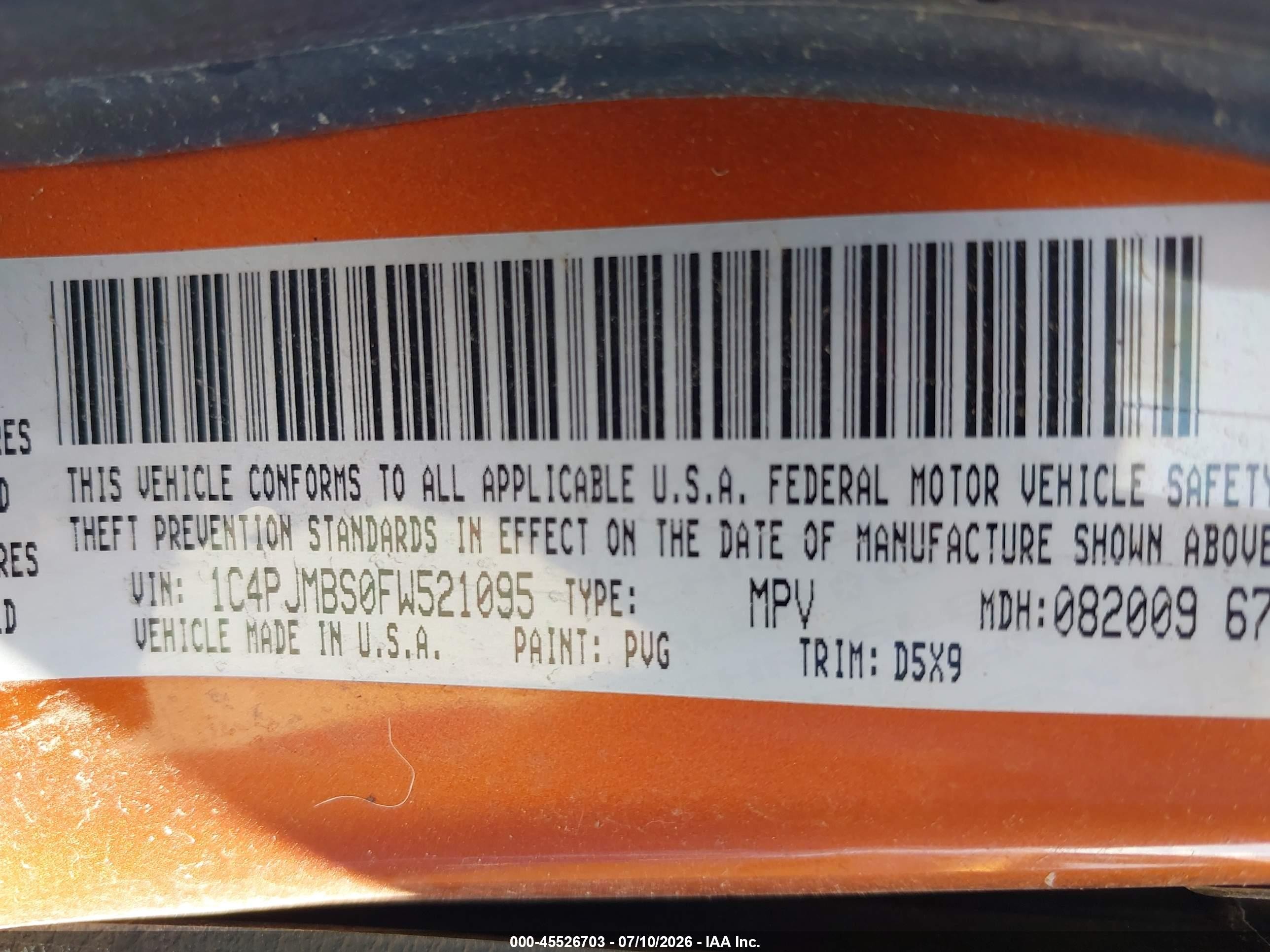 2015 Jeep Cherokee Trailhawk Orange vin: 1C4PJMBS0FW521095