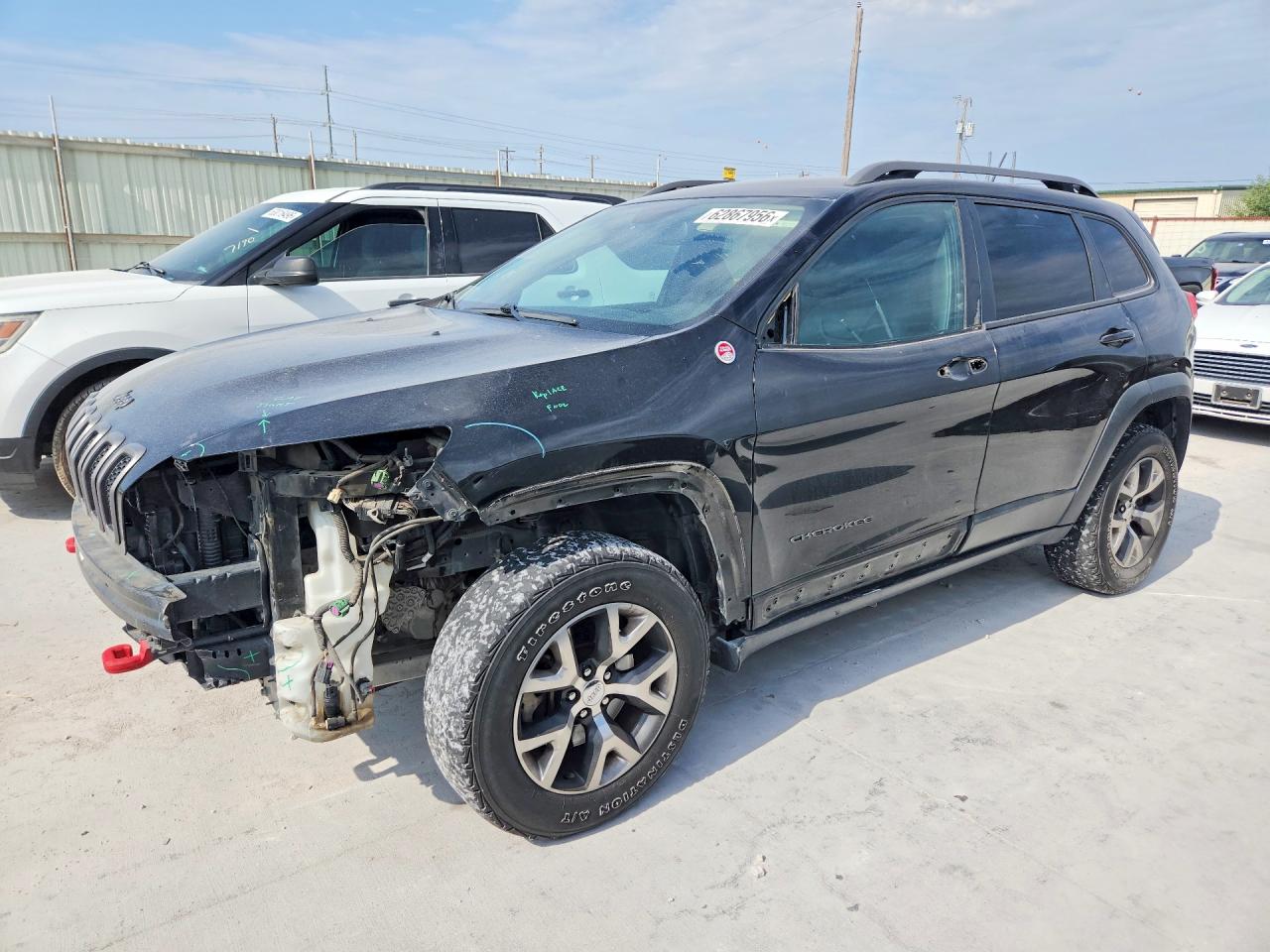 2015 Jeep Cherokee Trailhawk Black vin: 1C4PJMBS0FW556963