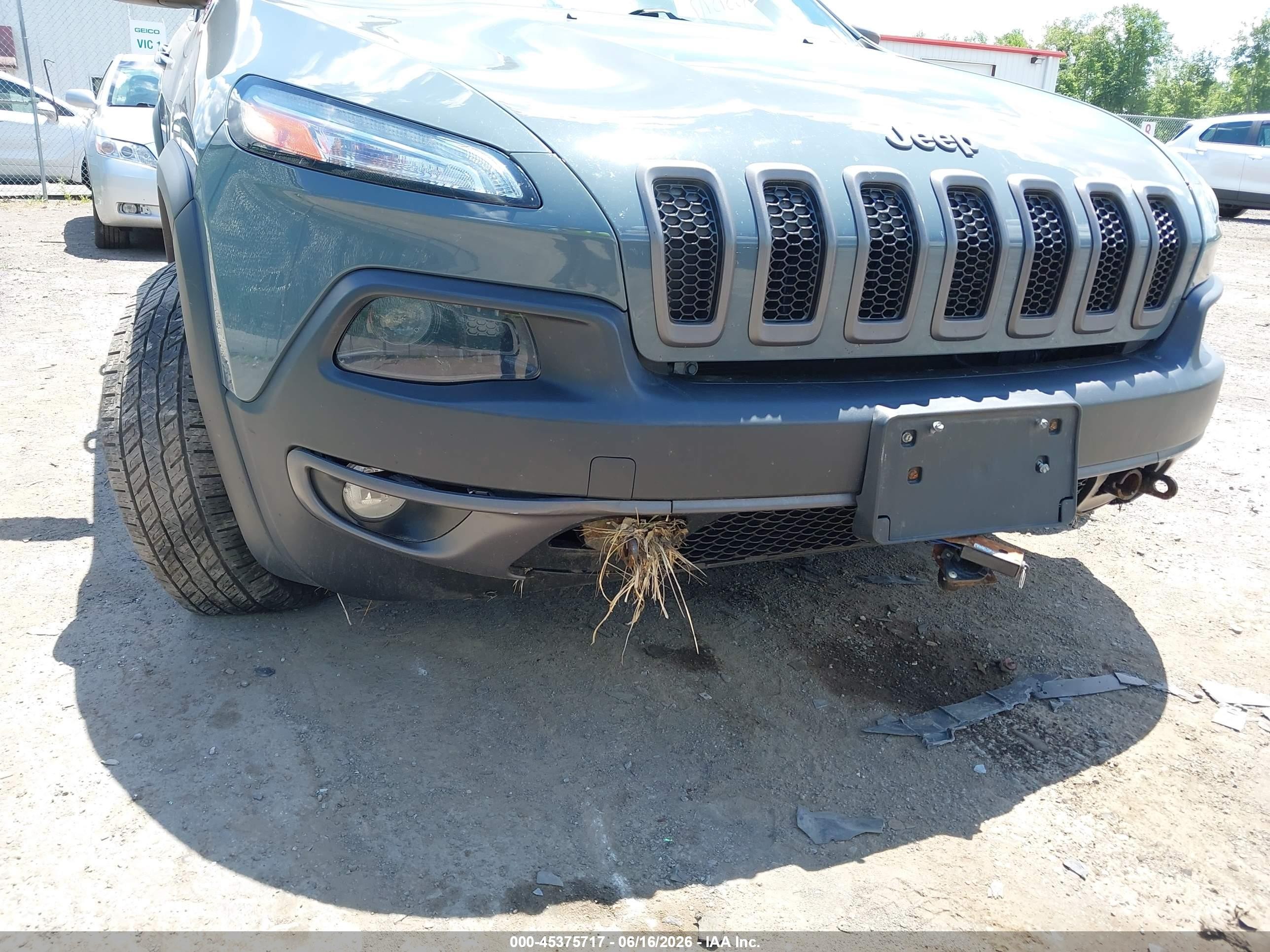 2015 Jeep Cherokee Trailhawk Blue vin: 1C4PJMBS0FW598808