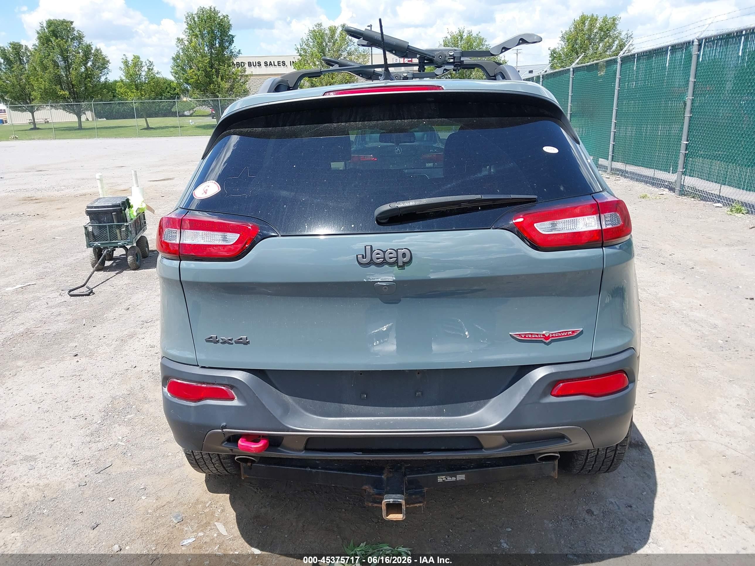 2015 Jeep Cherokee Trailhawk Blue vin: 1C4PJMBS0FW598808