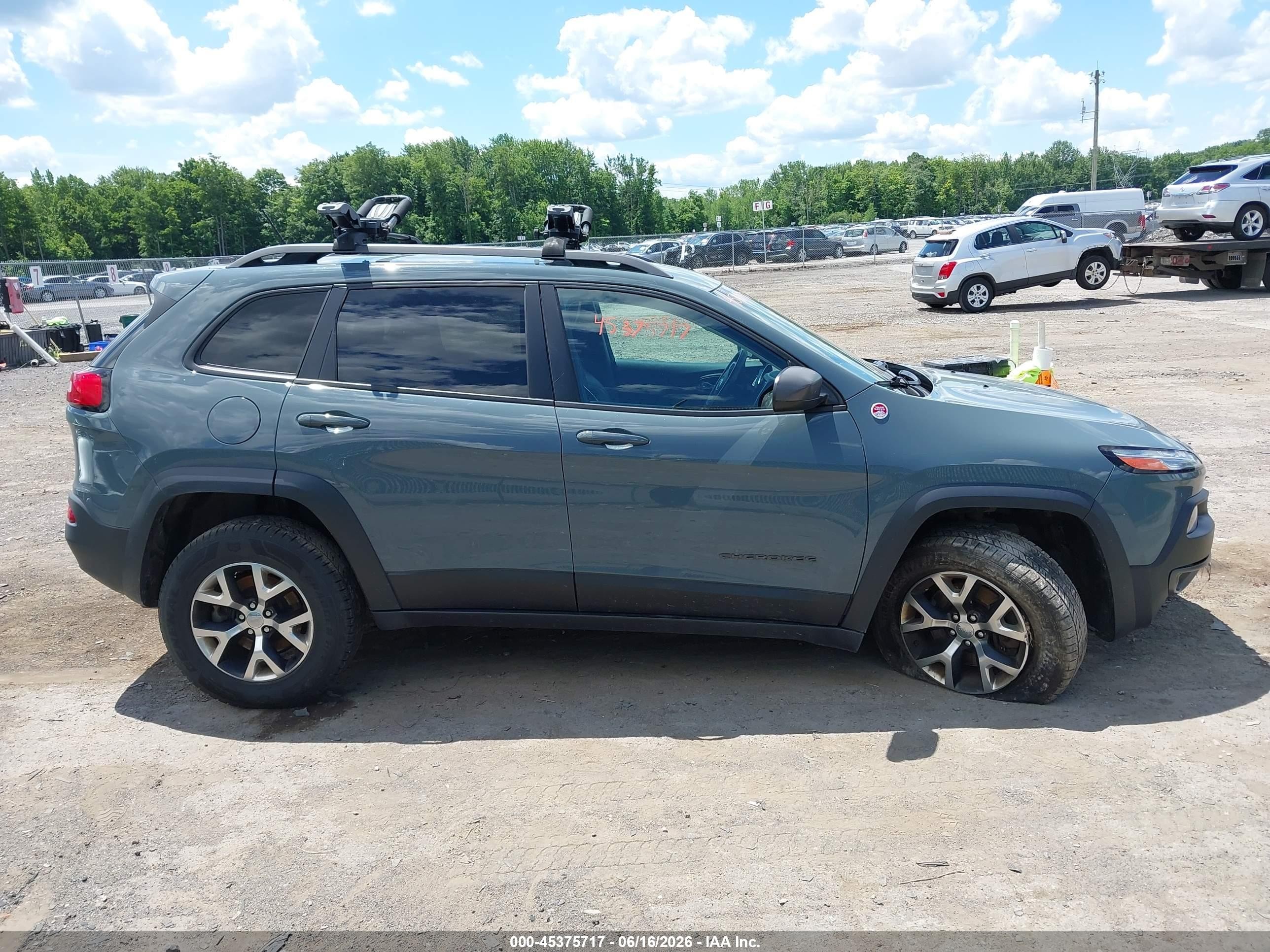 2015 Jeep Cherokee Trailhawk Blue vin: 1C4PJMBS0FW598808