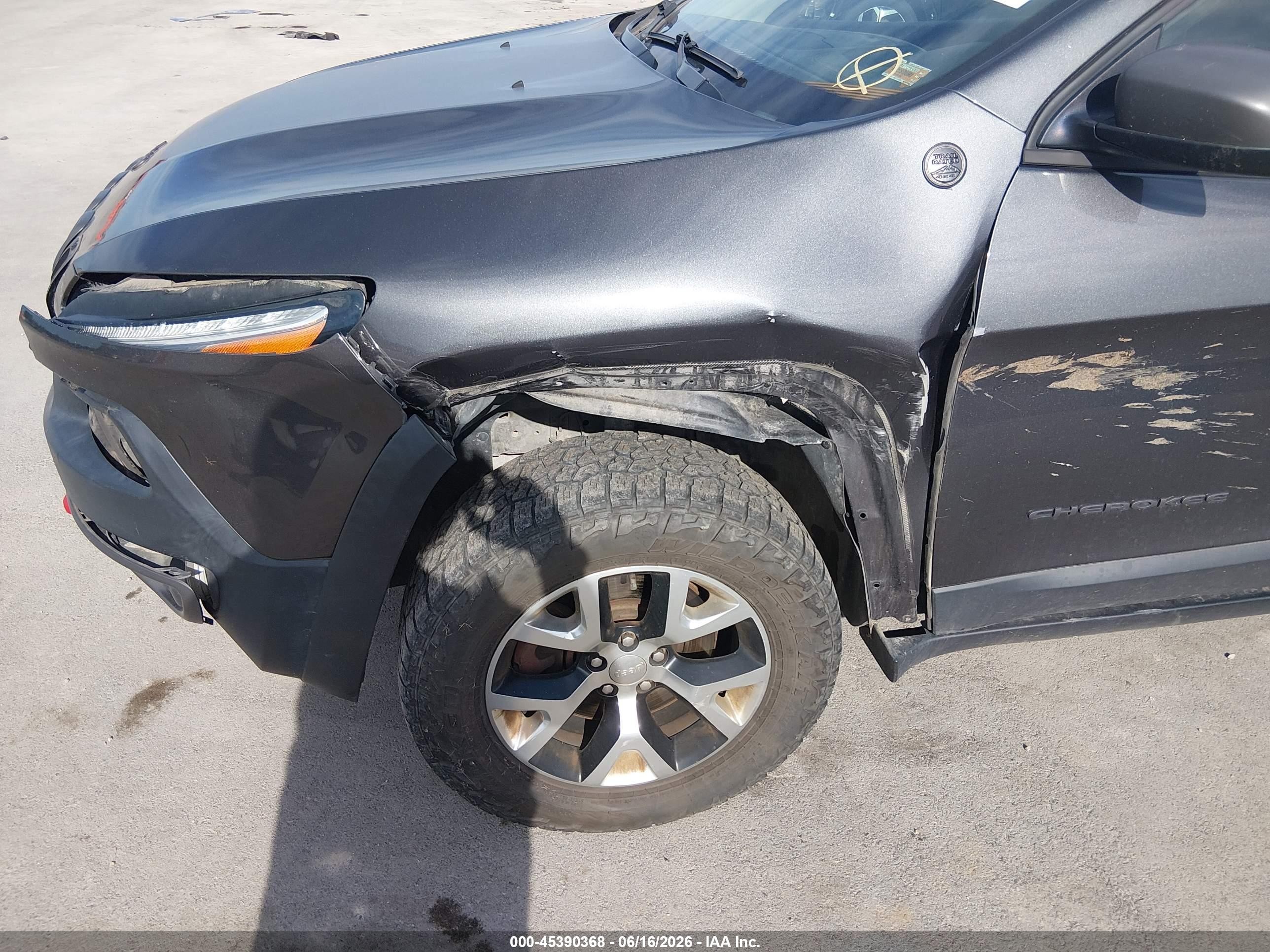 2015 Jeep Cherokee Trailhawk Black vin: 1C4PJMBS0FW751025